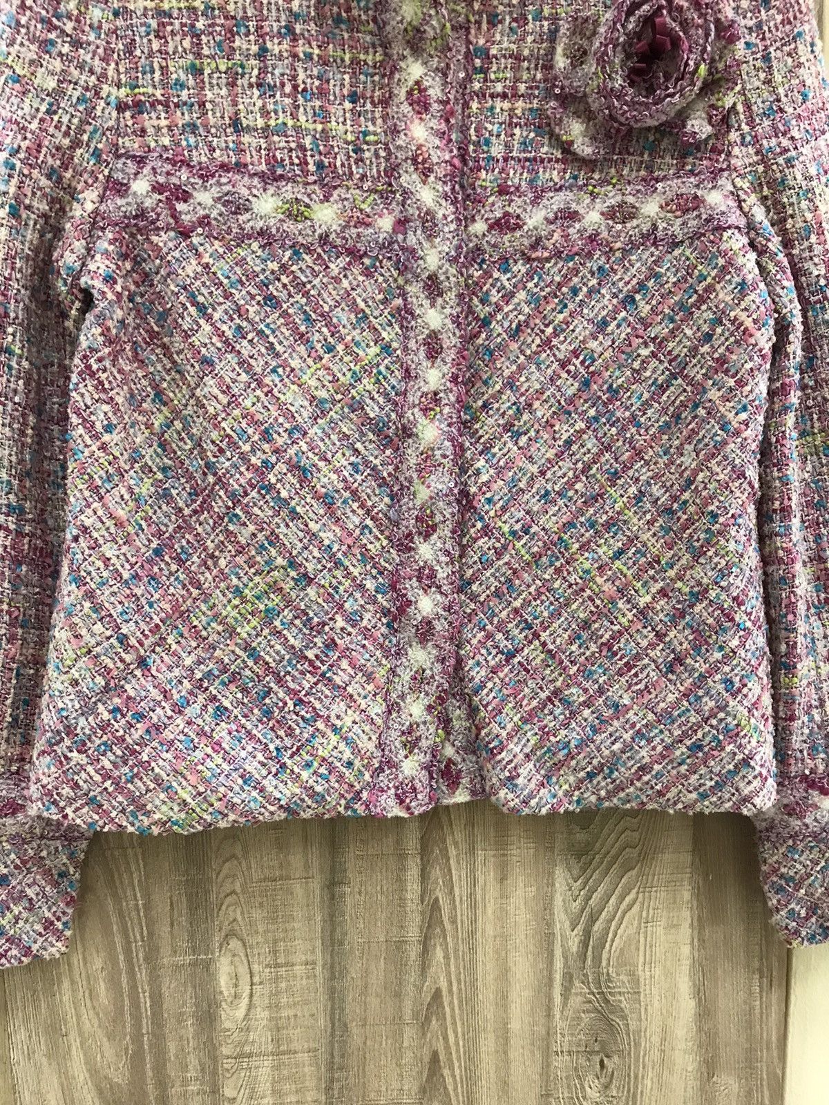 Austin Reed 💐 Austin Reed Paris Tweed Rose Jacket – Size M 💐 Size M / US 6-8 / IT 42-44 - 9 Thumbnail