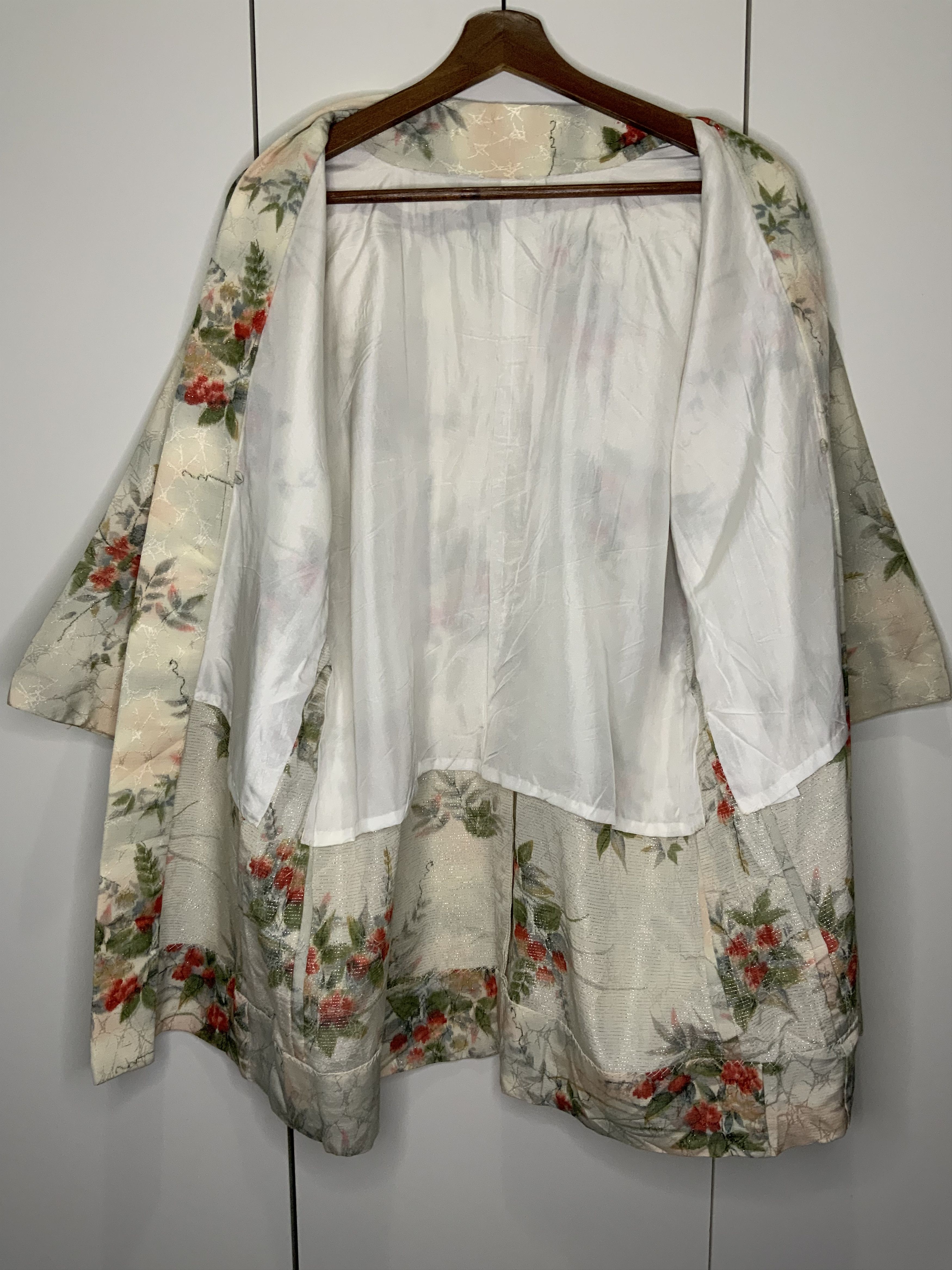 Vintage Vintage Cardigan Kimono Floral Japanese Traditional Size US L / EU 52-54 / 3 - 3 Thumbnail