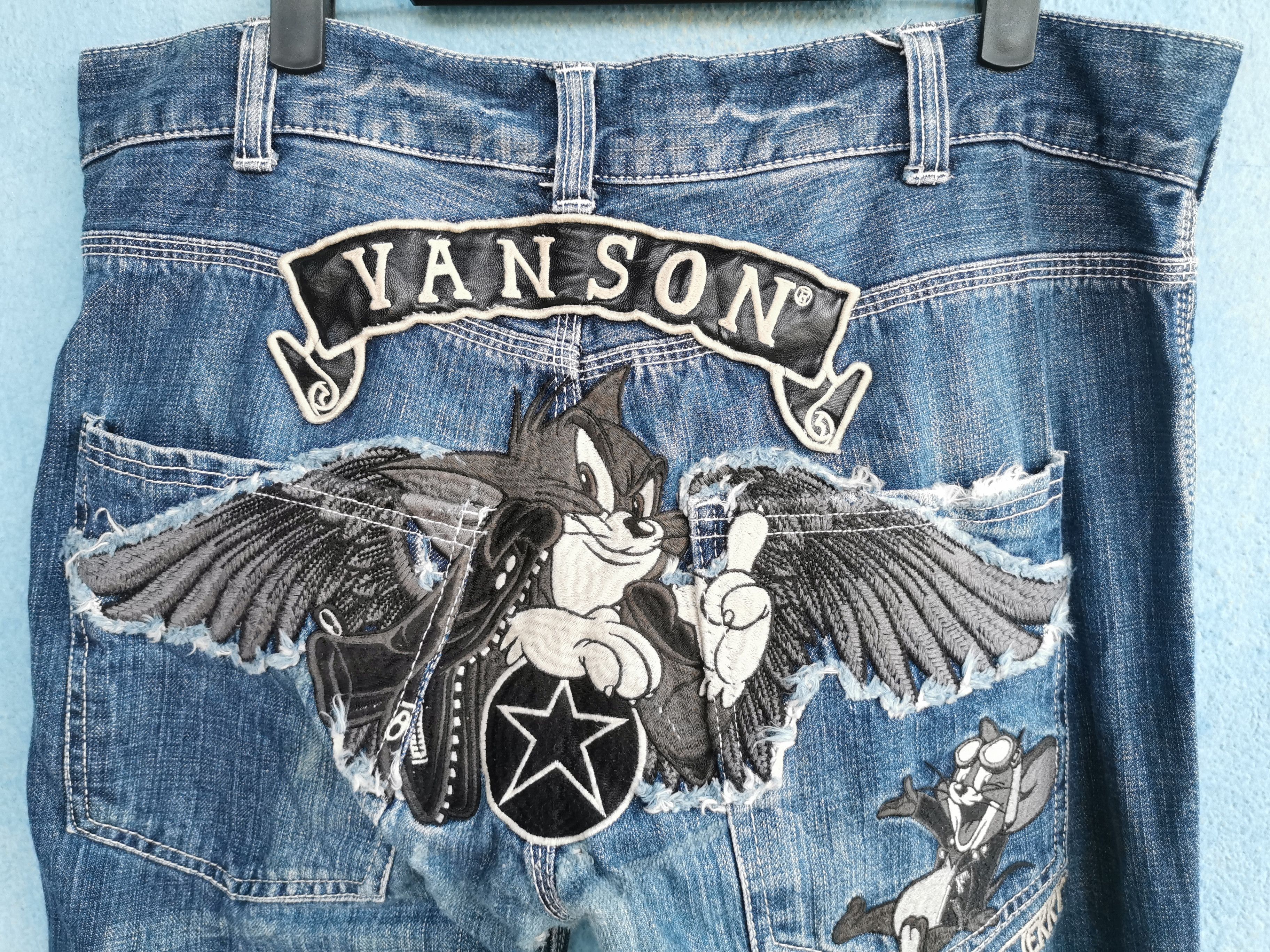Vanson Leathers Vanson X Tom & Jerry Straight Cut Distressed Denim Size US 32 / EU 48 - 3 Thumbnail