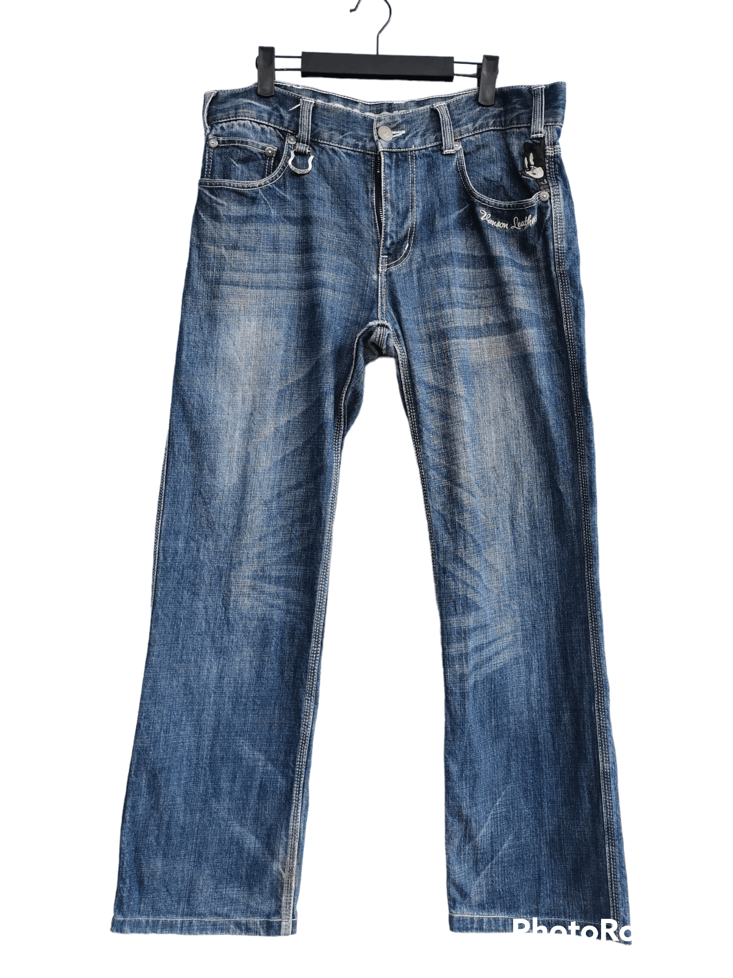 Vanson Leathers Vanson X Tom & Jerry Straight Cut Distressed Denim Size US 32 / EU 48 - 2 Thumbnail