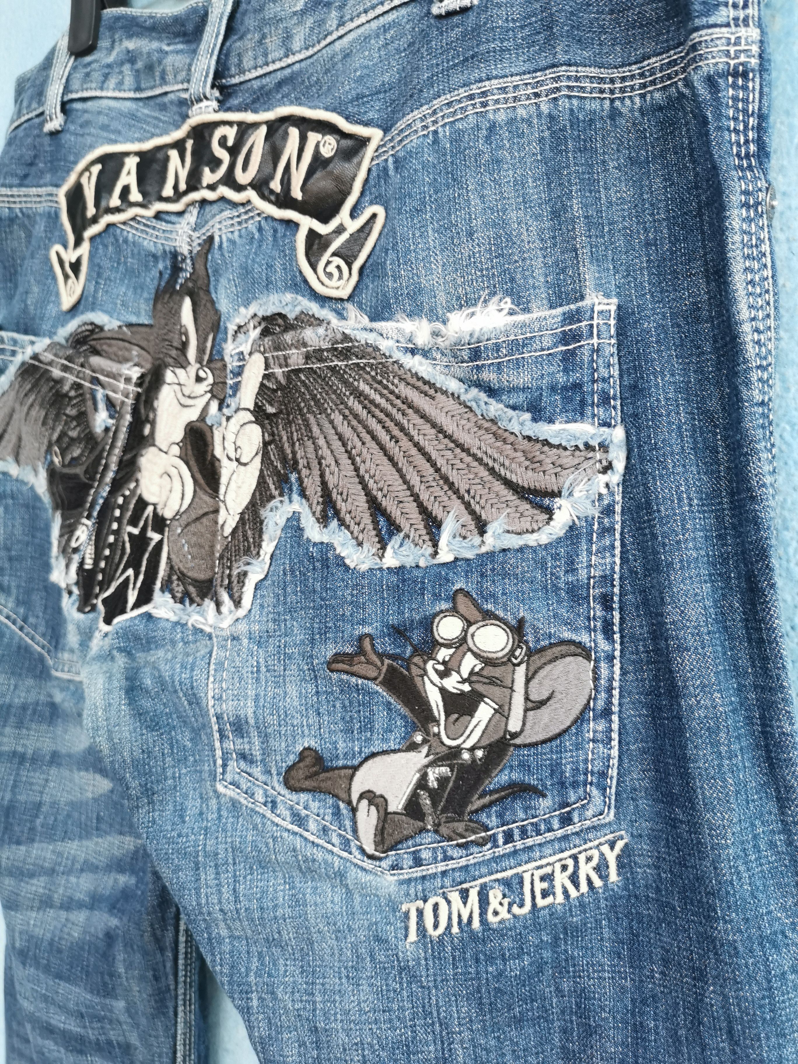 Vanson Leathers Vanson X Tom & Jerry Straight Cut Distressed Denim Size US 32 / EU 48 - 4 Thumbnail