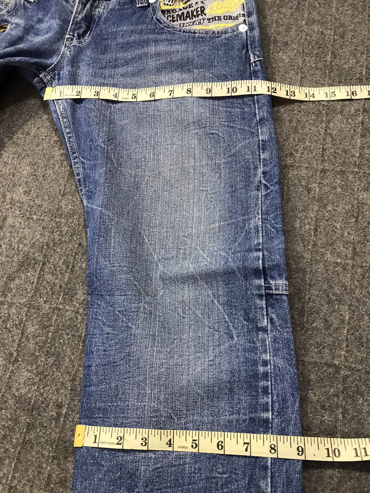 Japanese Brand × Vintage Vintage Dominate Double Waist Back Side Pocket Design Jeans Size US 34 / EU 50 - 19 Thumbnail
