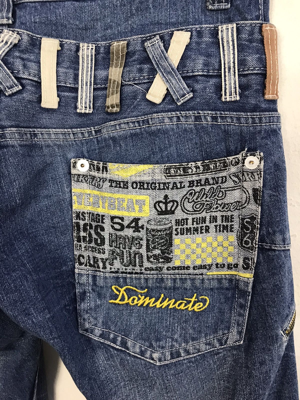 Japanese Brand × Vintage Vintage Dominate Double Waist Back Side Pocket Design Jeans Size US 34 / EU 50 - 12 Thumbnail