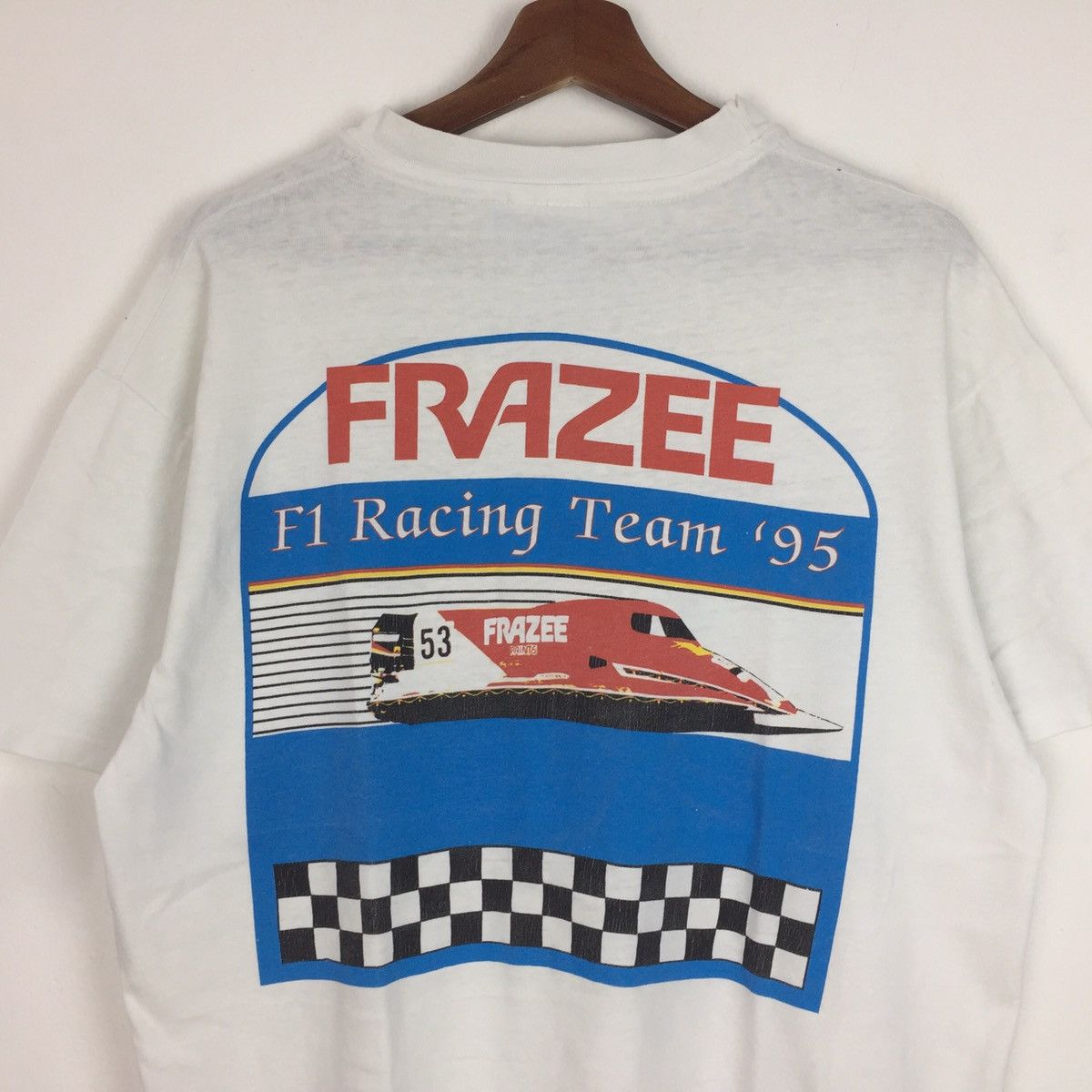 Hanes Vinatge Frazee F1 Racing Team‘95 Hanes Beffy Tee Size US L / EU 52-54 / 3 - 15 Thumbnail