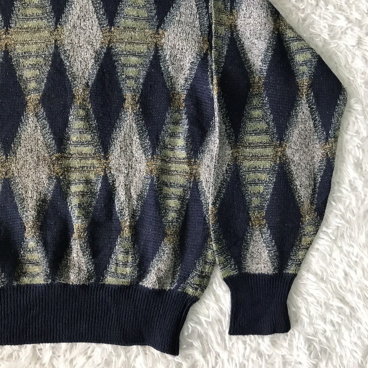 Japanese Brand Vtg Crocodile Nice Art Knit Sweater Jumper Size US L / EU 52-54 / 3 - 4 Thumbnail