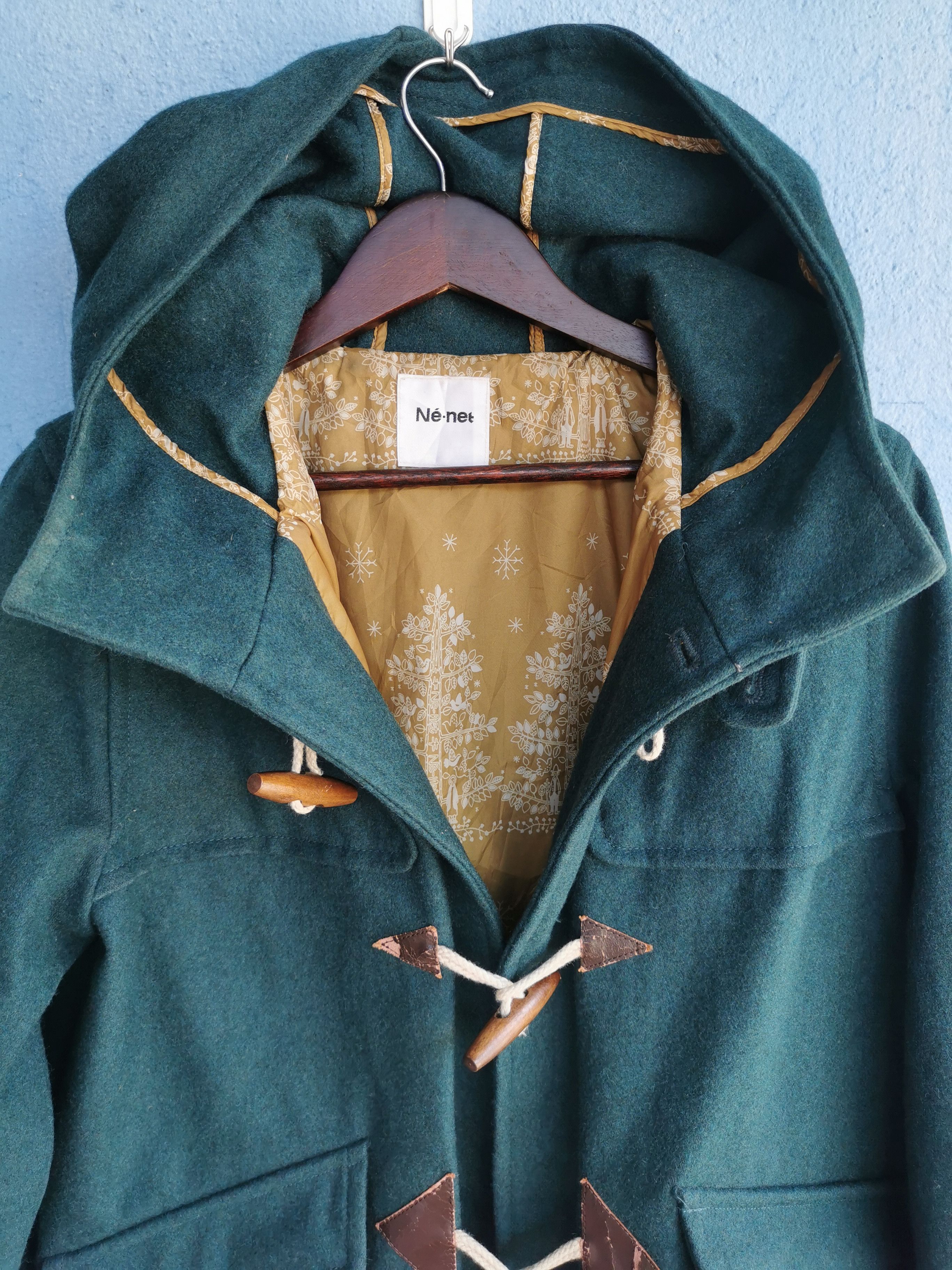 Issey Miyake Ne-net by Issey Miyake Hooded Duffle Wool Jacket Size US L / EU 52-54 / 3 - 9 Thumbnail