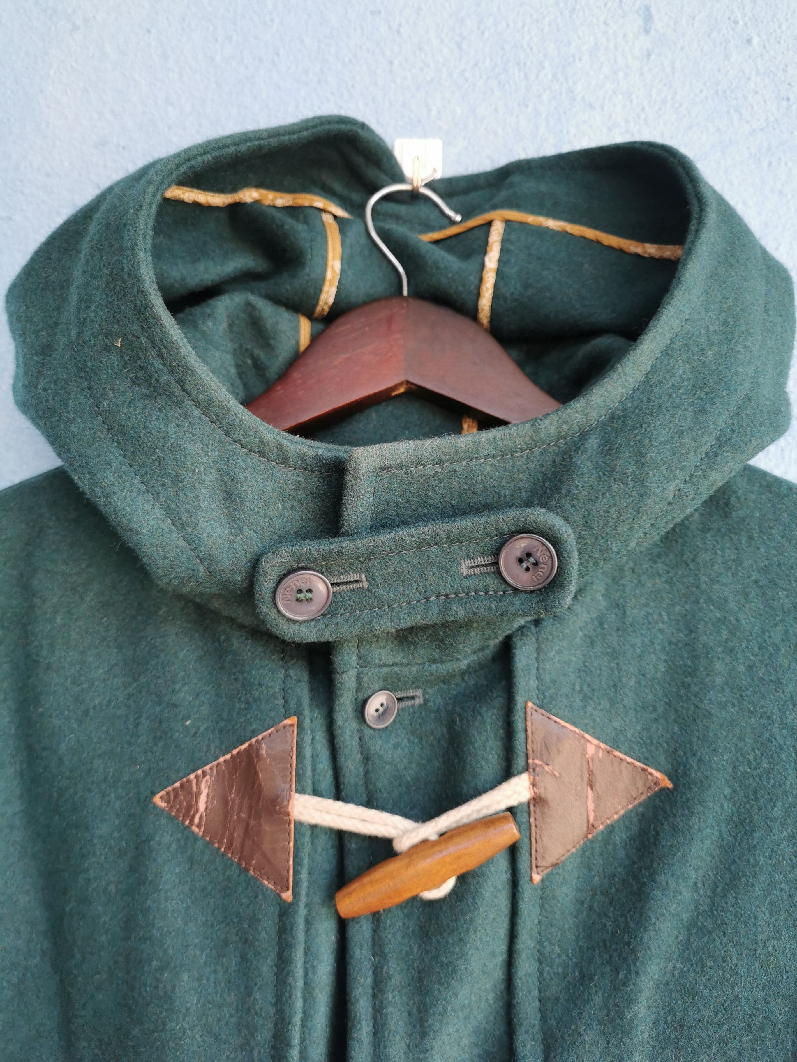 Issey Miyake Ne-net by Issey Miyake Hooded Duffle Wool Jacket Size US L / EU 52-54 / 3 - 7 Thumbnail