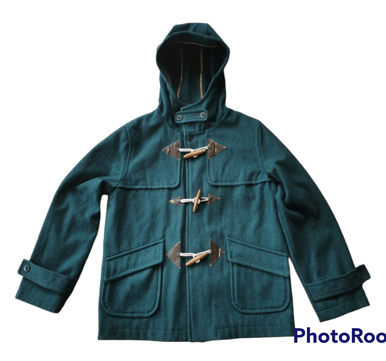 Issey Miyake Ne-net by Issey Miyake Hooded Duffle Wool Jacket Size US L / EU 52-54 / 3 - 4 Thumbnail