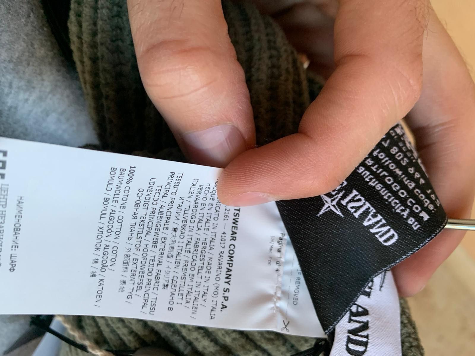 Stone Island Scarf With Pockets in olive Size ONE SIZE - 11 Thumbnail