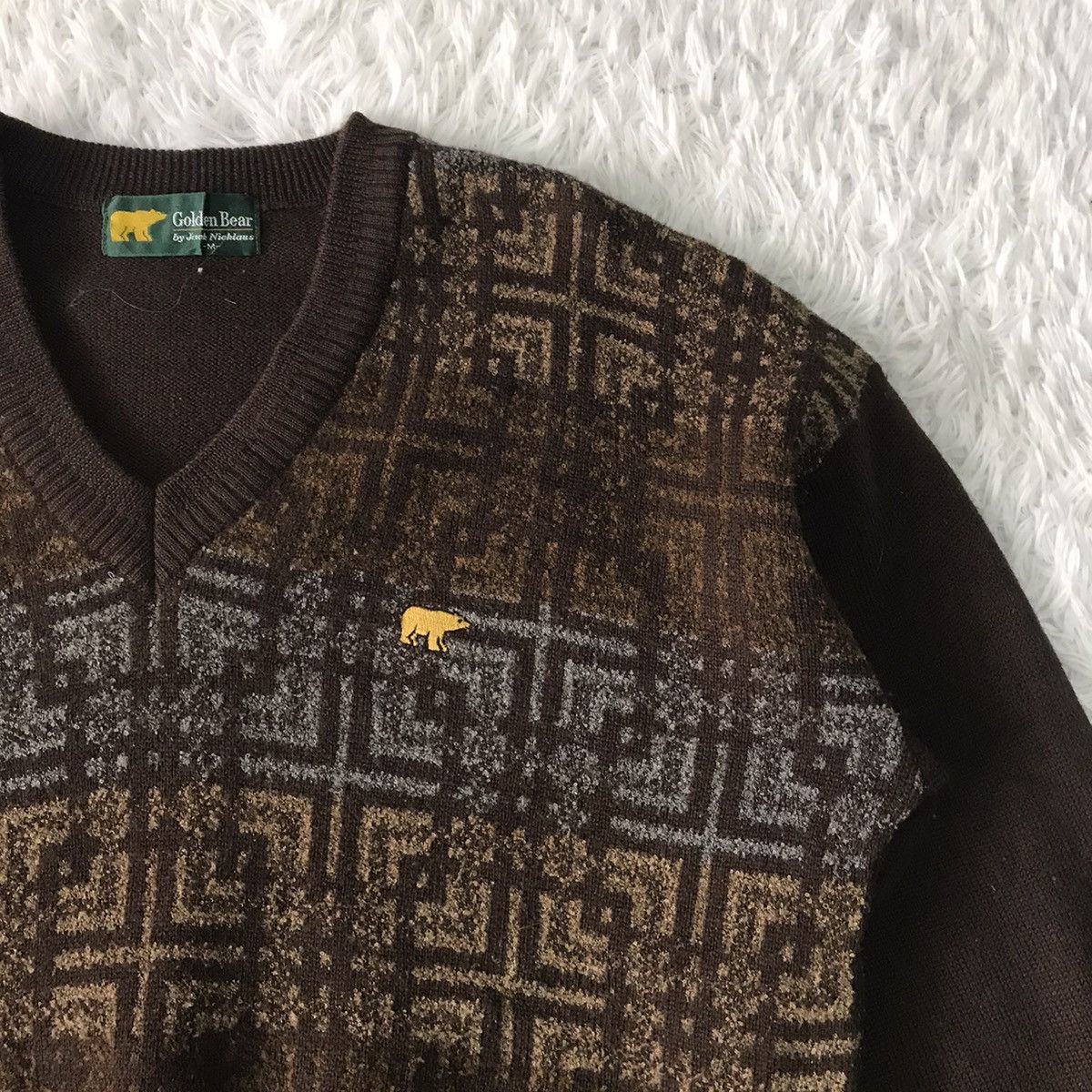 Nice Print Golden Bear Jack Nicklaus Sweater Jumper