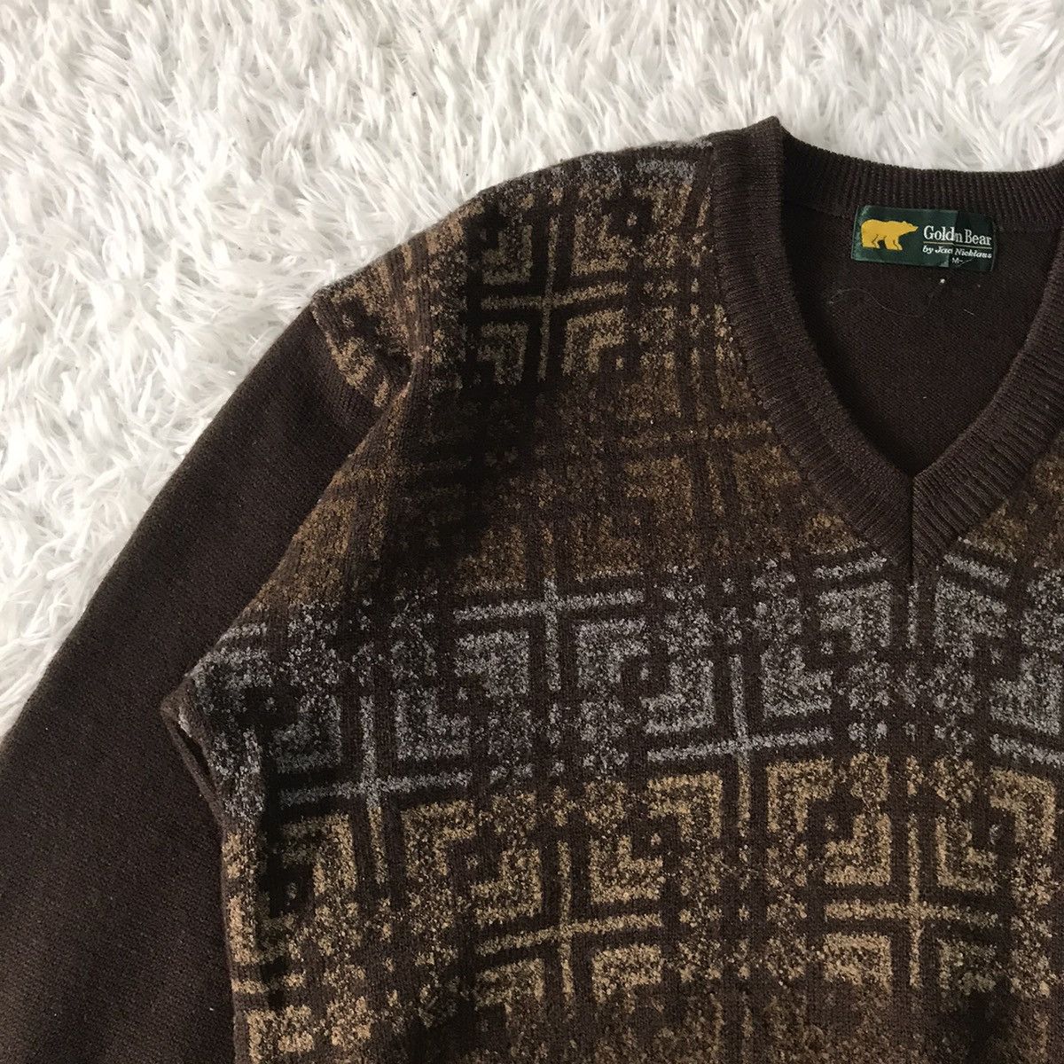 Nice Print Golden Bear Jack Nicklaus Sweater Jumper