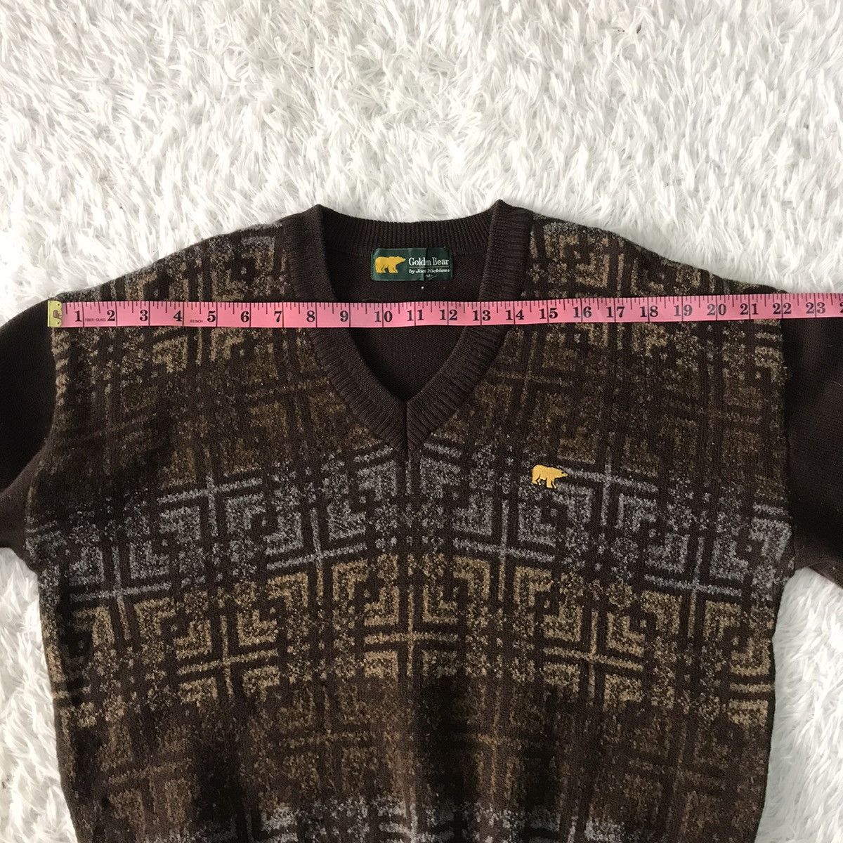 Nice Print Golden Bear Jack Nicklaus Sweater Jumper