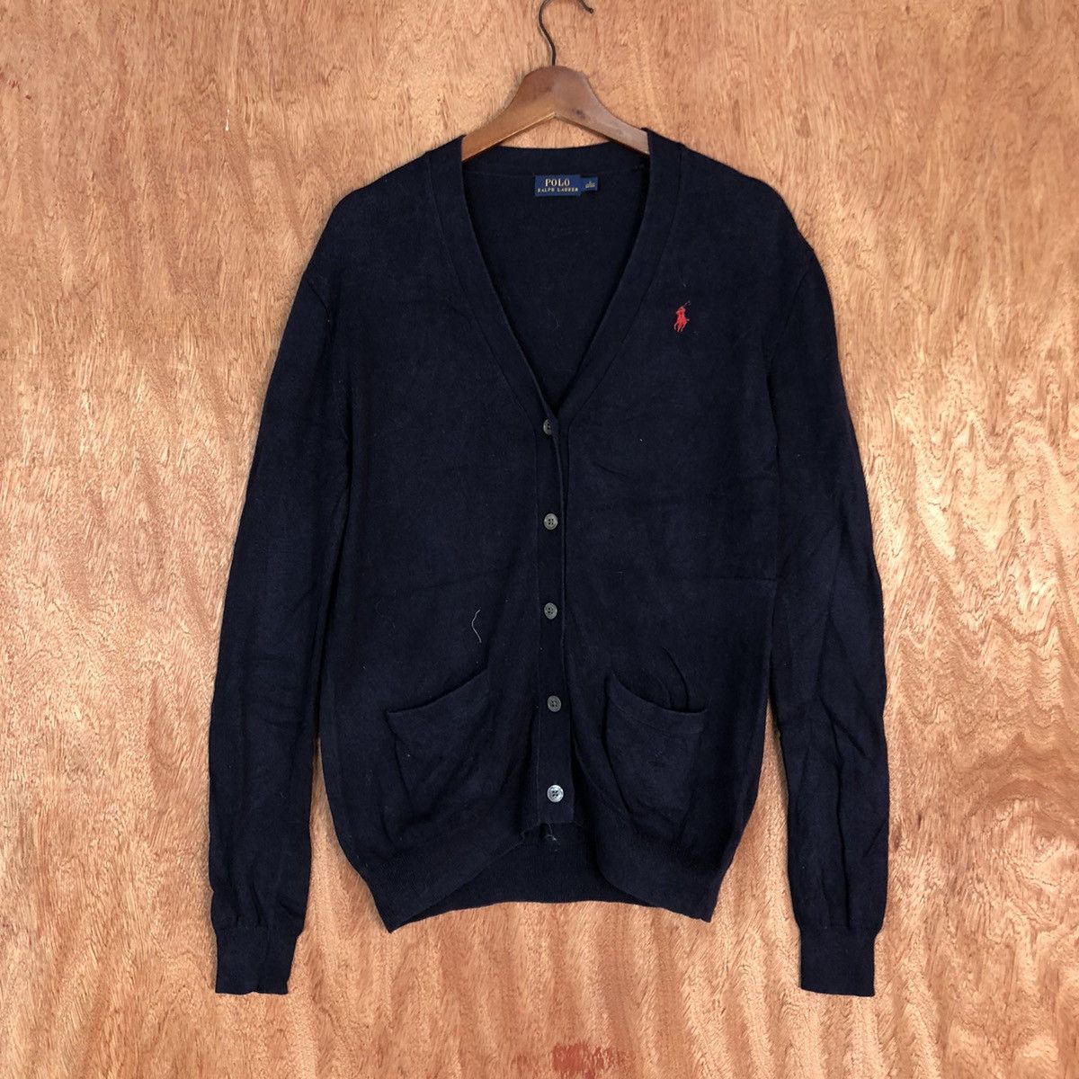 Polo Ralph Lauren DL Polo Ralph Lauren Dark Blue cardigan Knitwear #c730 Size US S / EU 44-46 / 1 - 1 Thumbnail