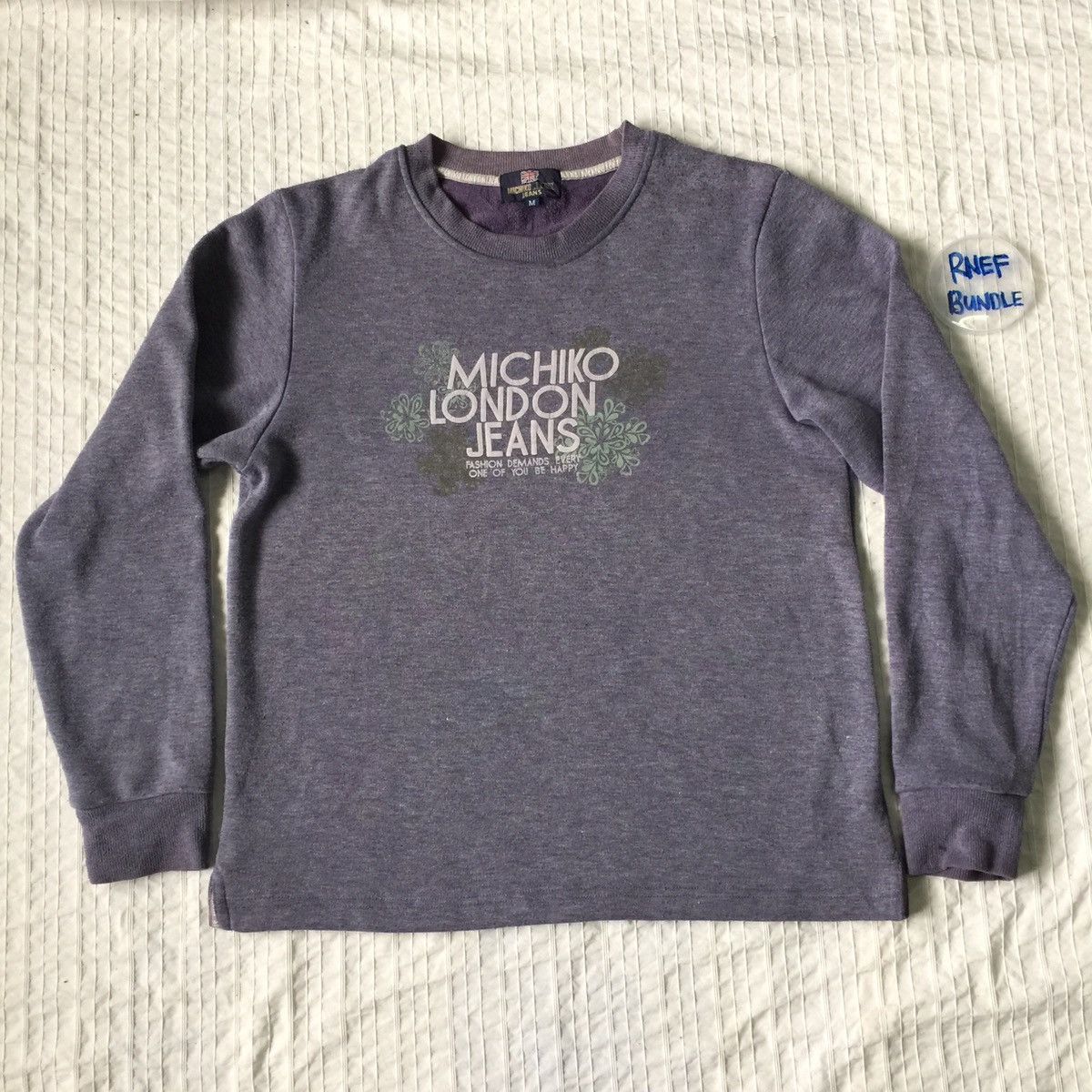 Japanese Brand MICHIKO LONDON JEANS Sweatshirt Spellout Big Logo Size US M / EU 48-50 / 2 - 10 Thumbnail
