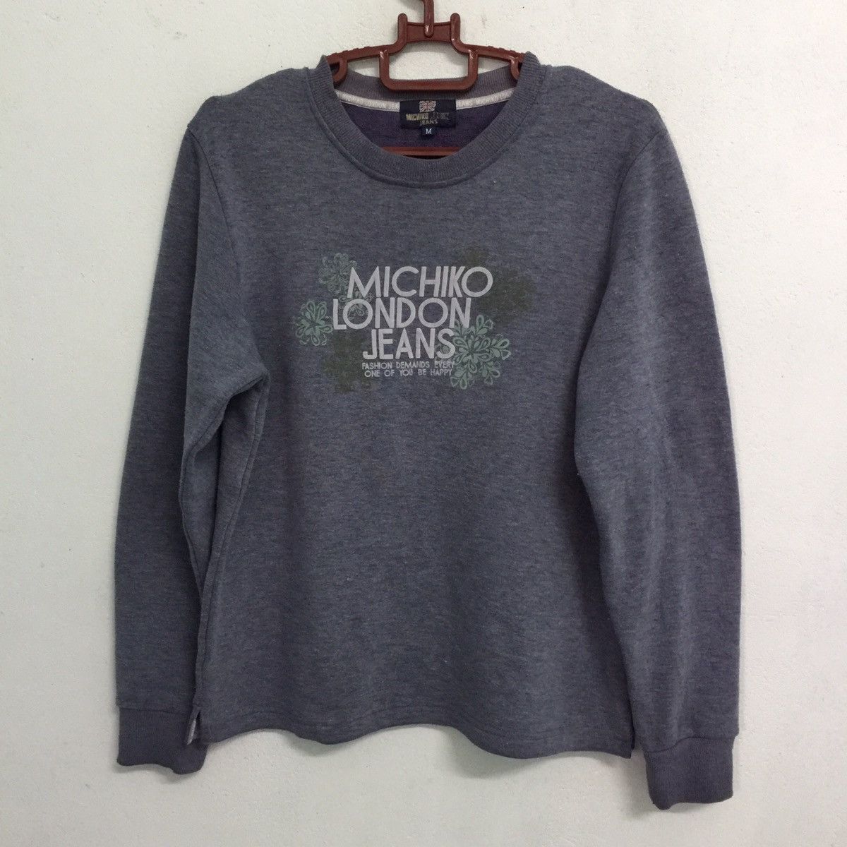 Japanese Brand MICHIKO LONDON JEANS Sweatshirt Spellout Big Logo Size US M / EU 48-50 / 2 - 1 Thumbnail