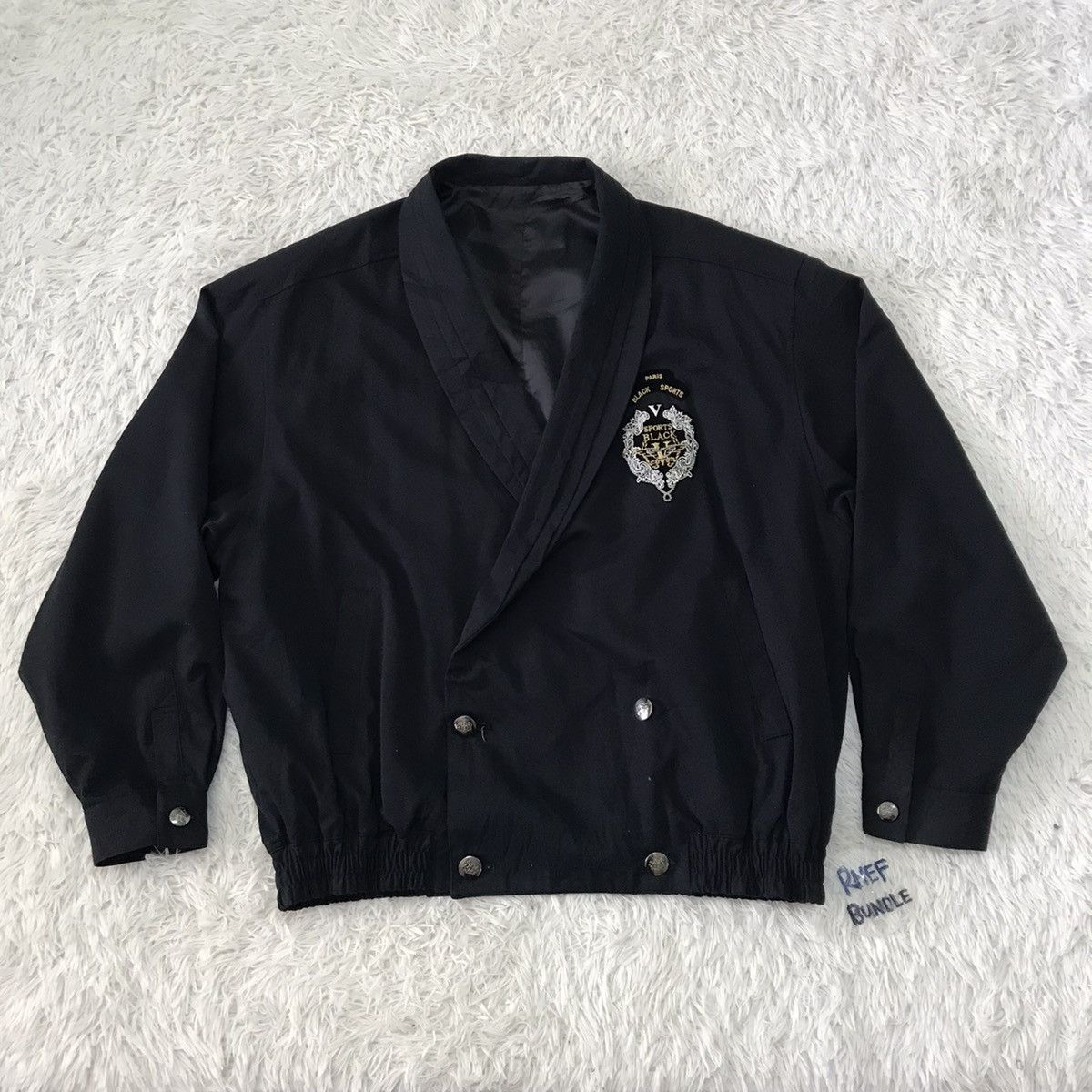 Japanese Brand 🔥 STEALS 🔥 Hopla UOMO Paris Black Sports Jacket Cardigan Size US L / EU 52-54 / 3 - 1 Thumbnail