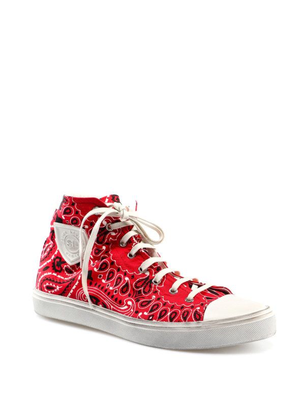 Saint Laurent Paris 55358296D106576 Sneakers in Rosso /Blance Optique Size US 12 / EU 45 - 2 Thumbnail