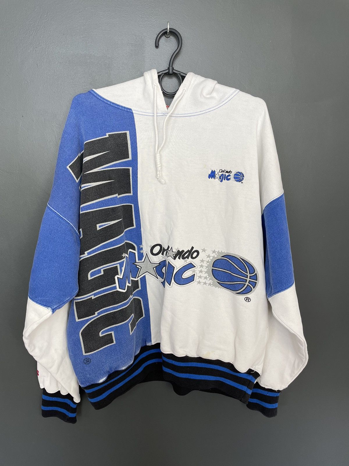 Sweat-shirt Vintage Orlando Magic Années 90 - Taille L - Gris Muscade - Marque Nutmeg