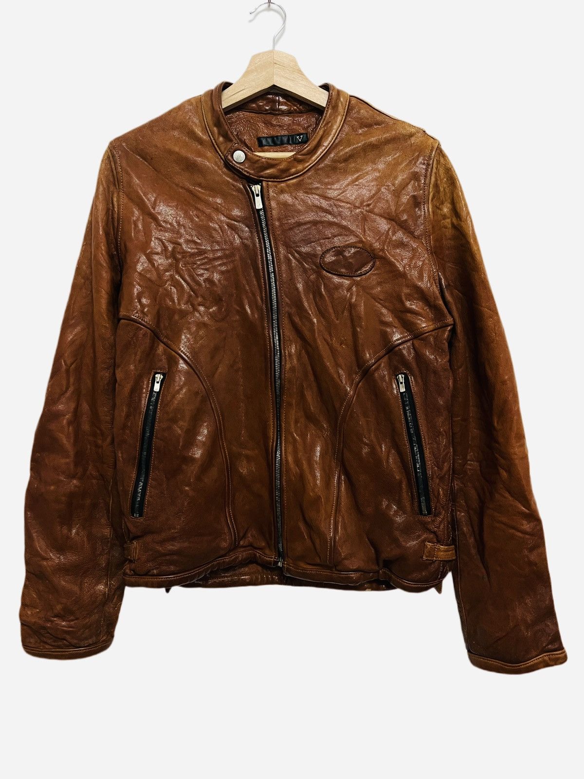 Japanese Brand Vintage Varde77 Riders Leather Jacket Size US M / EU 48-50 / 2 - 3 Thumbnail