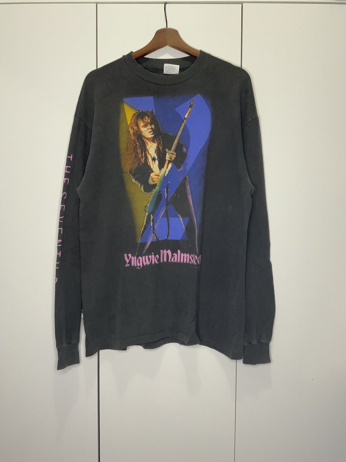 Band Tees Yngwie Malmsteen The Seventh Sign World Tour 1994 Vintage🔥 Size US L / EU 52-54 / 3 - 1 Thumbnail