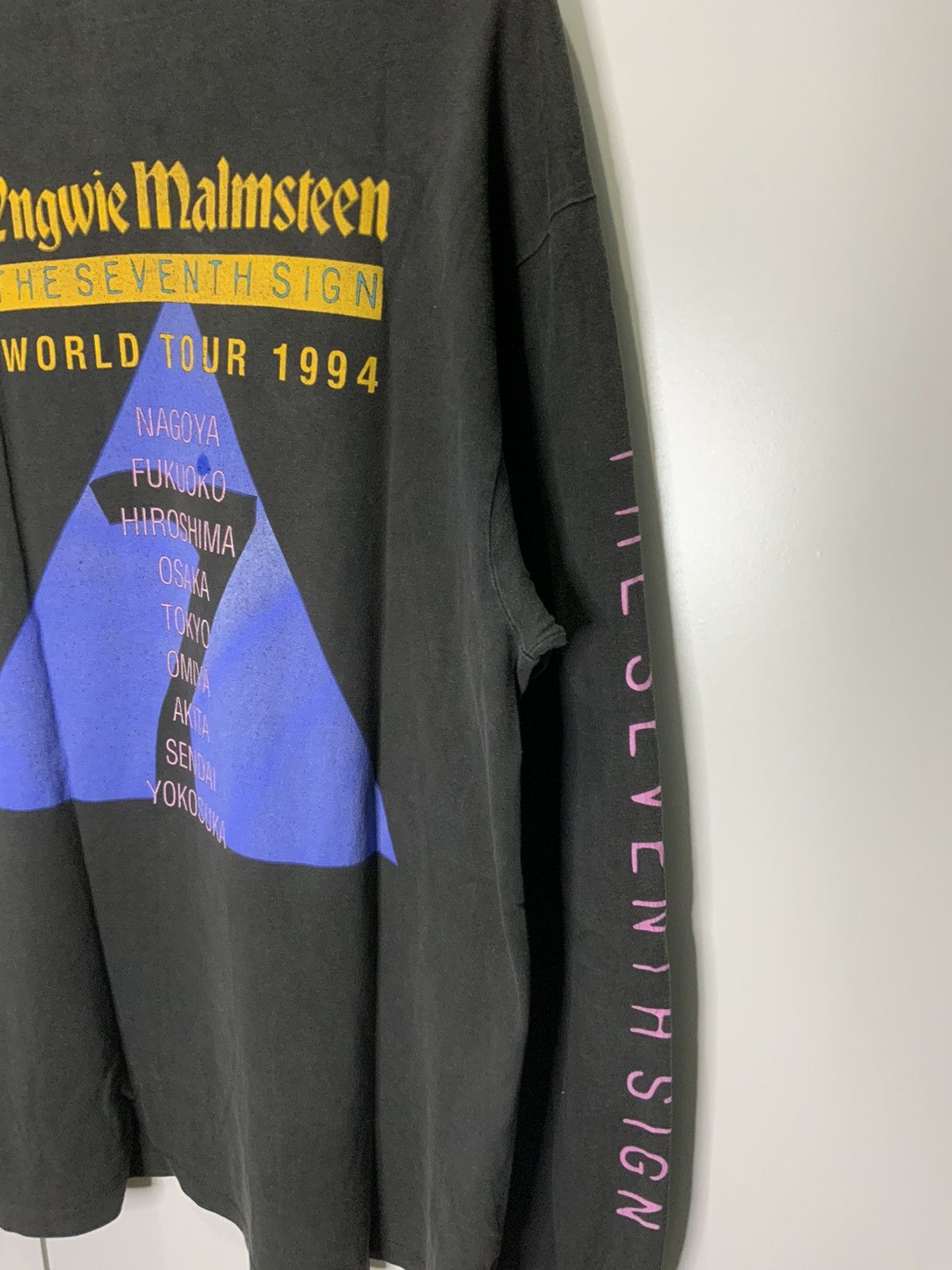 Band Tees Yngwie Malmsteen The Seventh Sign World Tour 1994 Vintage🔥 Size US L / EU 52-54 / 3 - 13 Thumbnail