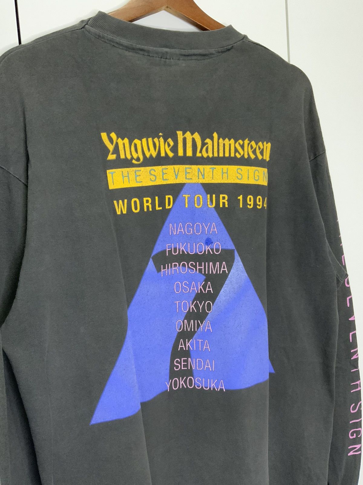 Band Tees Yngwie Malmsteen The Seventh Sign World Tour 1994 Vintage🔥 Size US L / EU 52-54 / 3 - 19 Thumbnail
