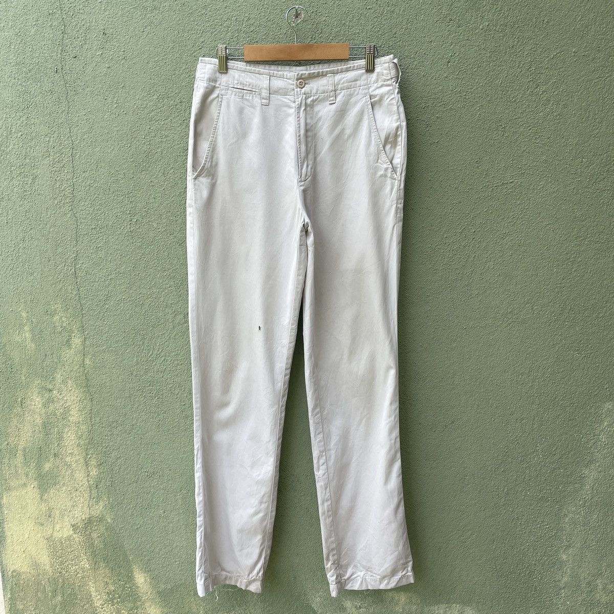 Image of Vintage Dkny 5 Pocket Chinos Casual Pants in White, Men's (Size 30)