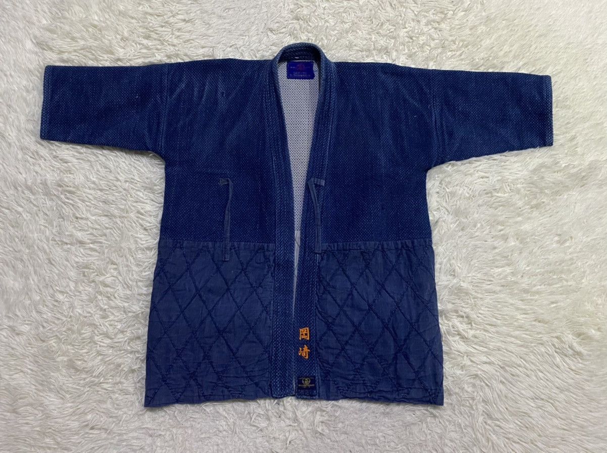 Indigo Japanese Indigo Noragi Sashiko Stitching Jacket Size US M / EU 48-50 / 2 - 1 Thumbnail