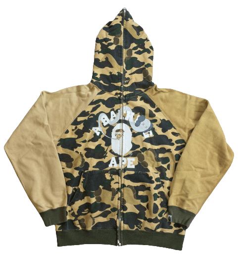 Bape Bape x Kaws Crazy Camo Full Zip Hoodie (2005) | Grailed