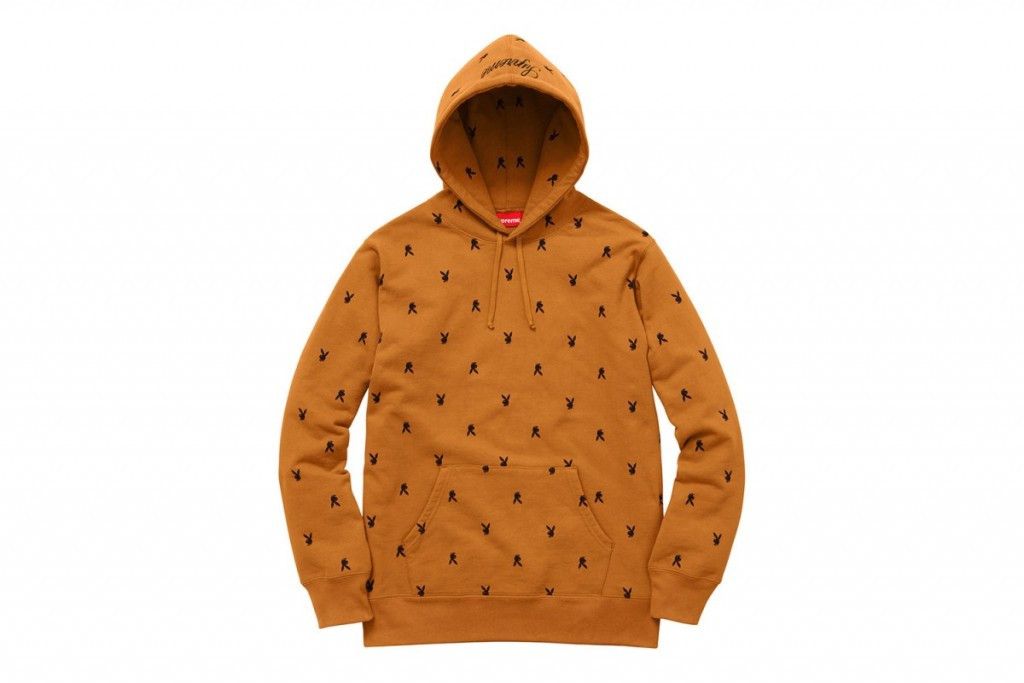 image of F/w 2015 Supreme Playboy Bunny Hoodie Size Small in Rust, Men's