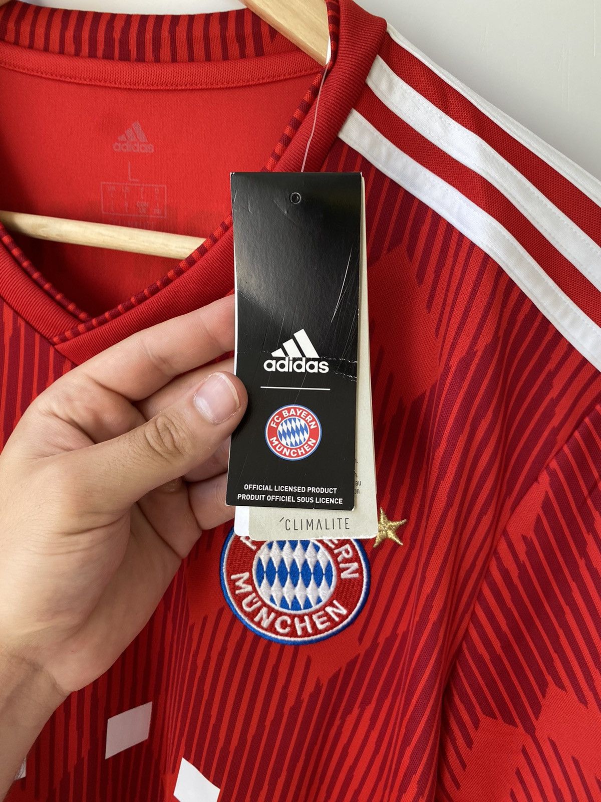 Adidas New❗️Boateng Adidas FC Bayern Munchen 2018 Home Jersey Size US L / EU 52-54 / 3 - 11 Thumbnail