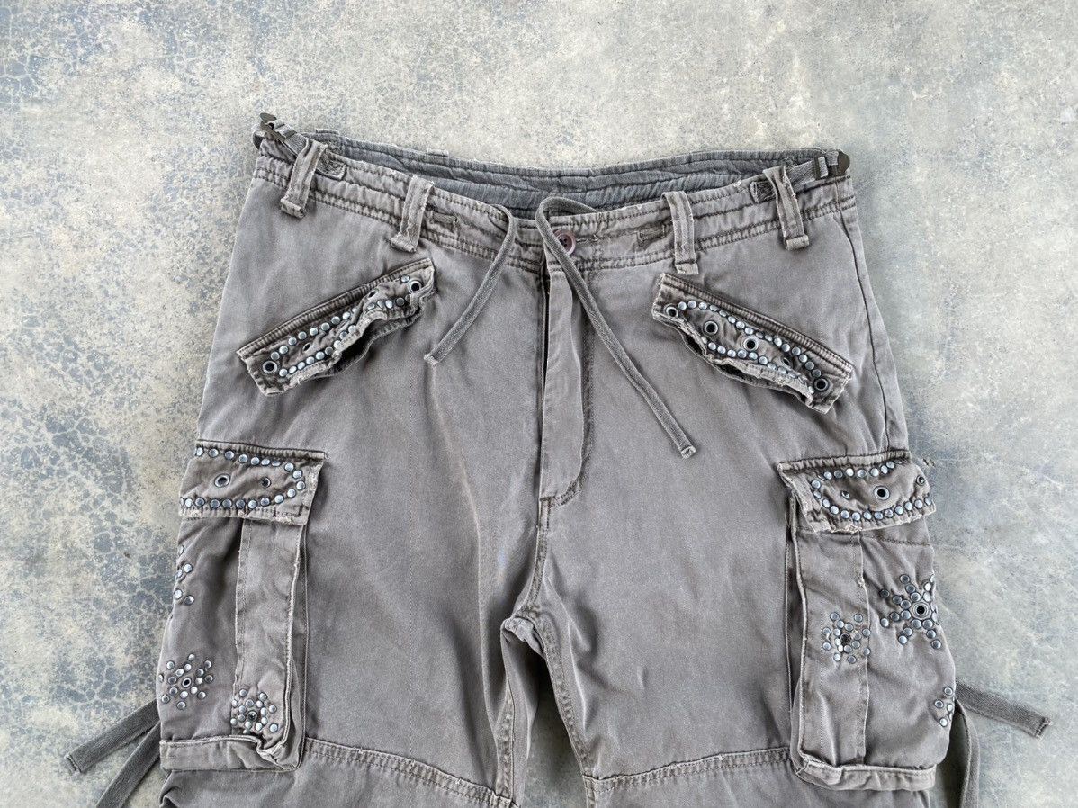 Japanese Brand Vintage Mangrove Bondage Eyelet Distressed Cargo Pants Size US 35 - 5 Thumbnail
