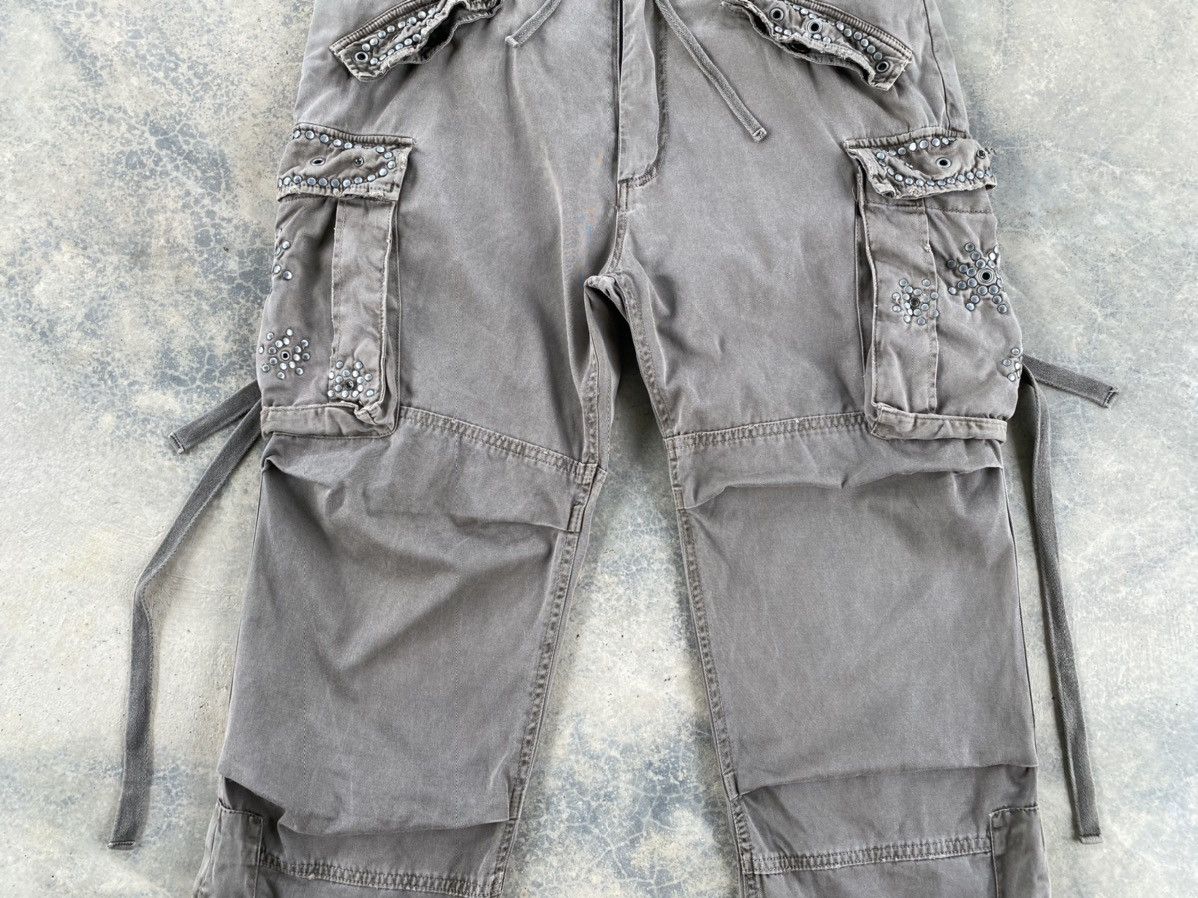 Japanese Brand Vintage Mangrove Bondage Eyelet Distressed Cargo Pants Size US 35 - 4 Thumbnail