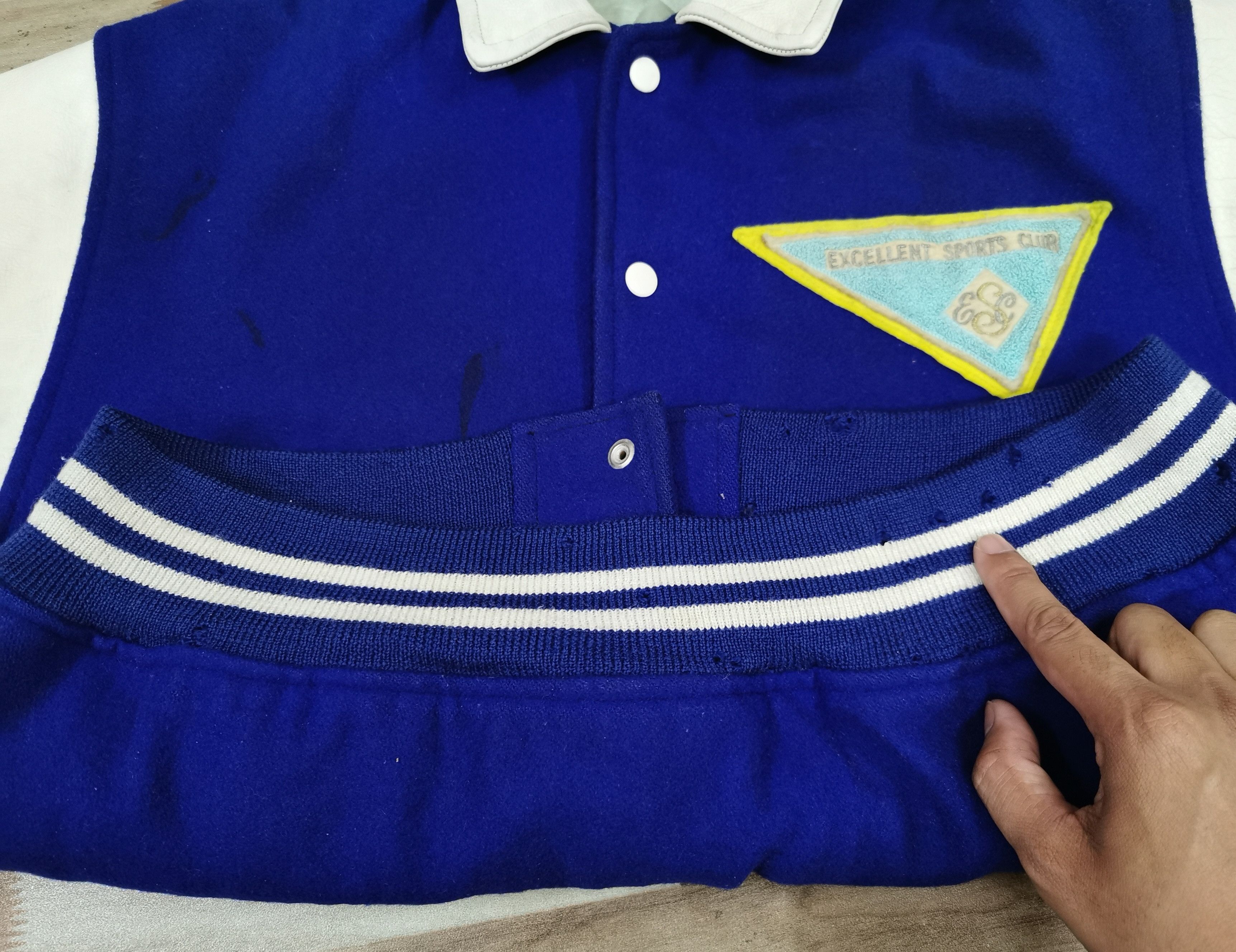 Japanese Brand Sports Club Leather Wool Varsity Jacket Size US M / EU 48-50 / 2 - 14 Thumbnail