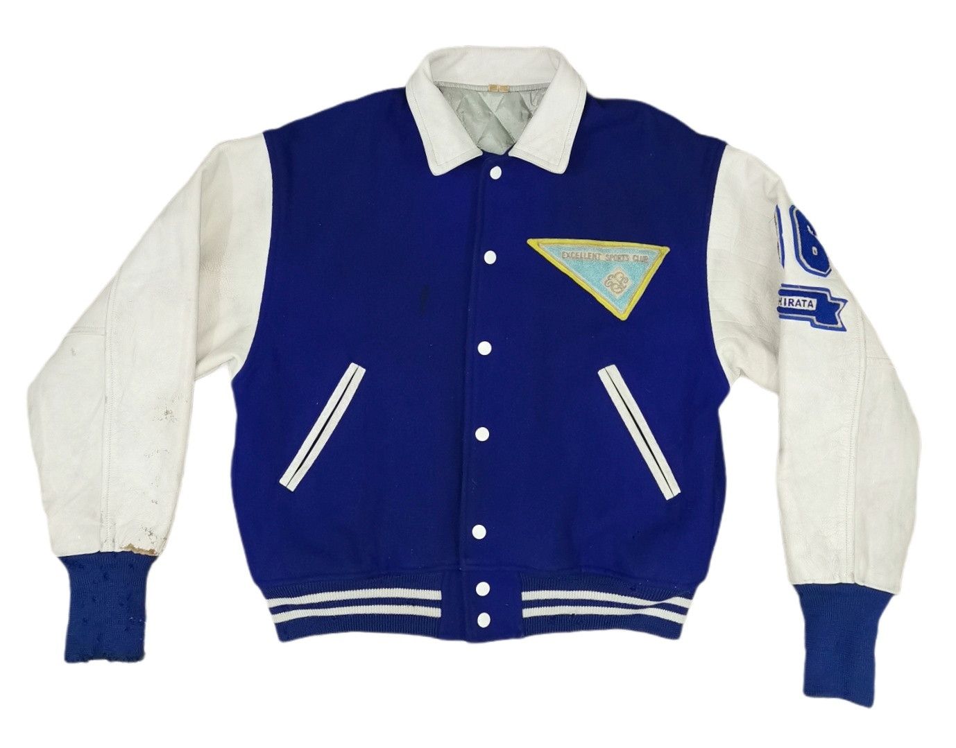 Japanese Brand Sports Club Leather Wool Varsity Jacket Size US M / EU 48-50 / 2 - 2 Thumbnail