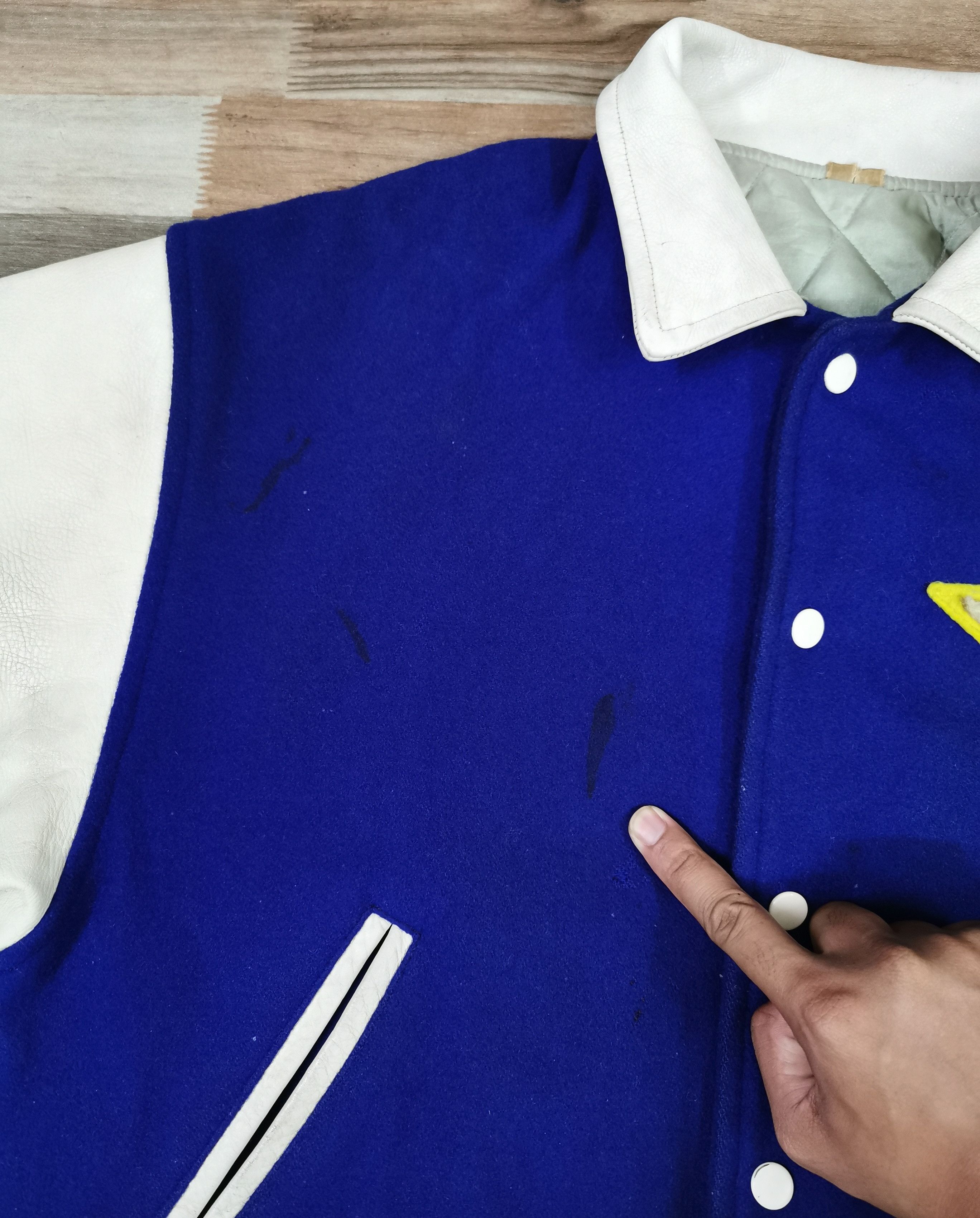Japanese Brand Sports Club Leather Wool Varsity Jacket Size US M / EU 48-50 / 2 - 11 Thumbnail