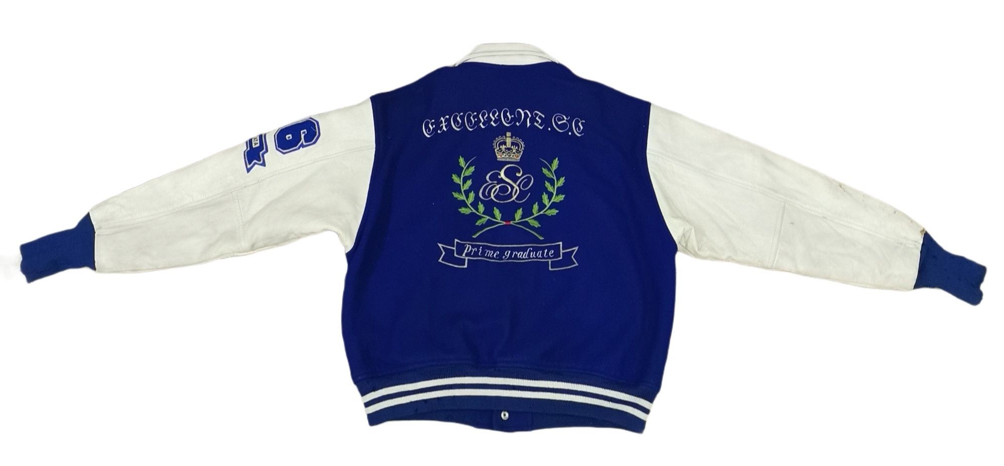 Japanese Brand Sports Club Leather Wool Varsity Jacket Size US M / EU 48-50 / 2 - 4 Thumbnail