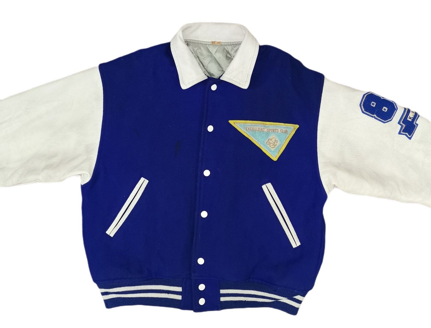 Japanese Brand Sports Club Leather Wool Varsity Jacket Size US M / EU 48-50 / 2 - 7 Thumbnail