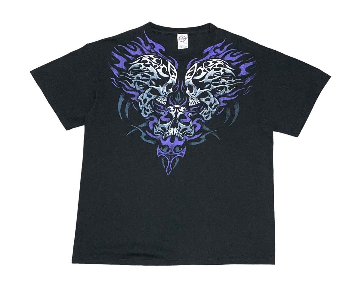 Affliction Vintage Flaming Skull Tattoo Tee Size US L / EU 52-54 / 3 - 2 Thumbnail