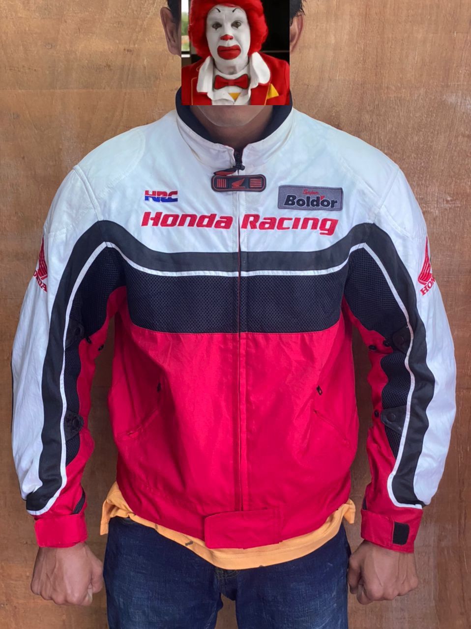 Honda Super Boldor バイクジャケット HONDA Super Boldor Riders Racing Jacket Bike Size L Used EX