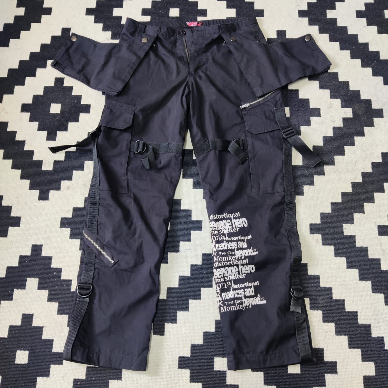 image of Archival Clothing x Seditionaries Cp301 Punk Style Bondage Cargo Pant in Black (Size 31)