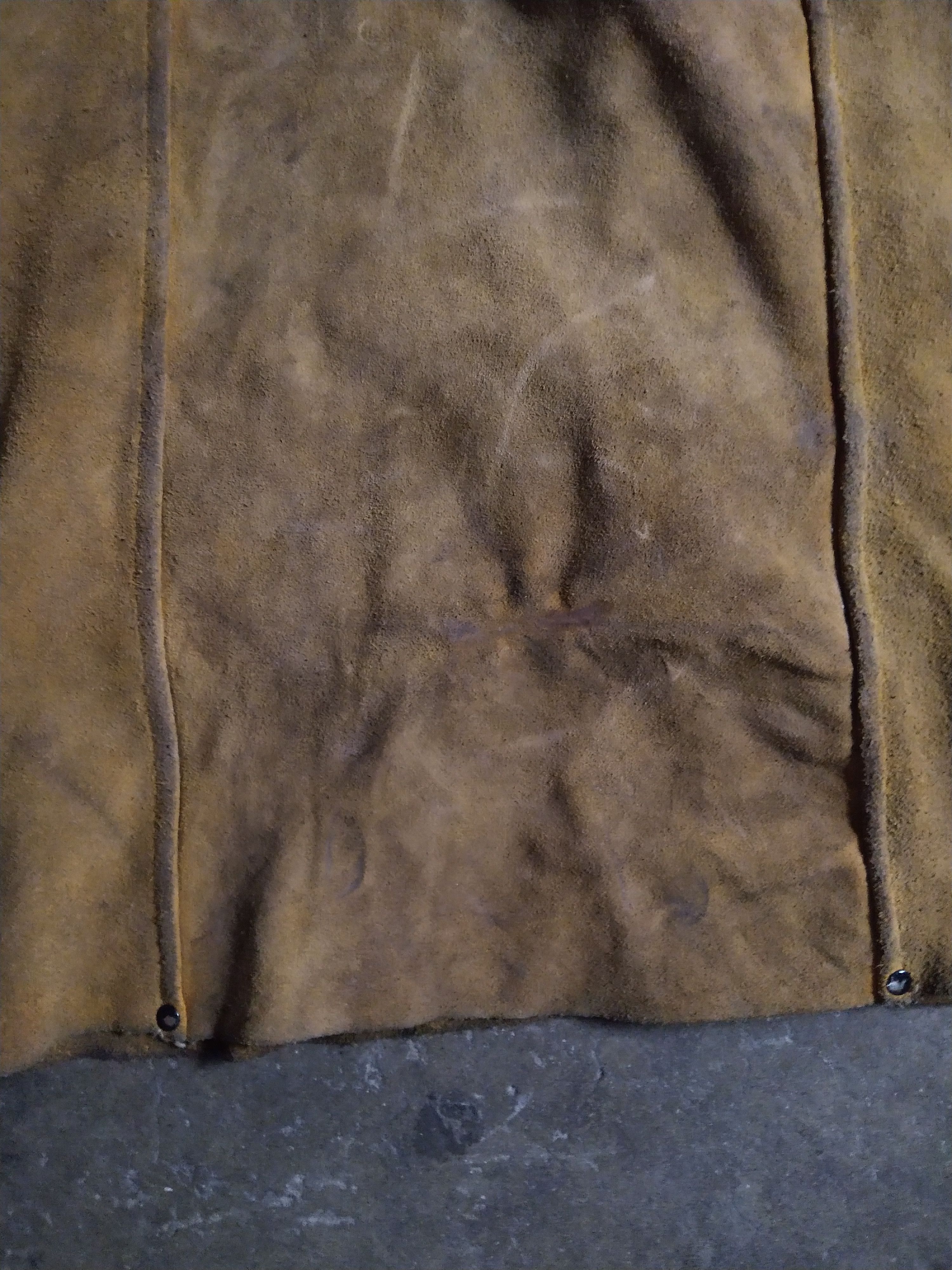 Genuine Leather Vintage Suede Jacket 3XL XXL Yellow Leather Welding Button Size US XXL / EU 58 / 5 - 20 Thumbnail