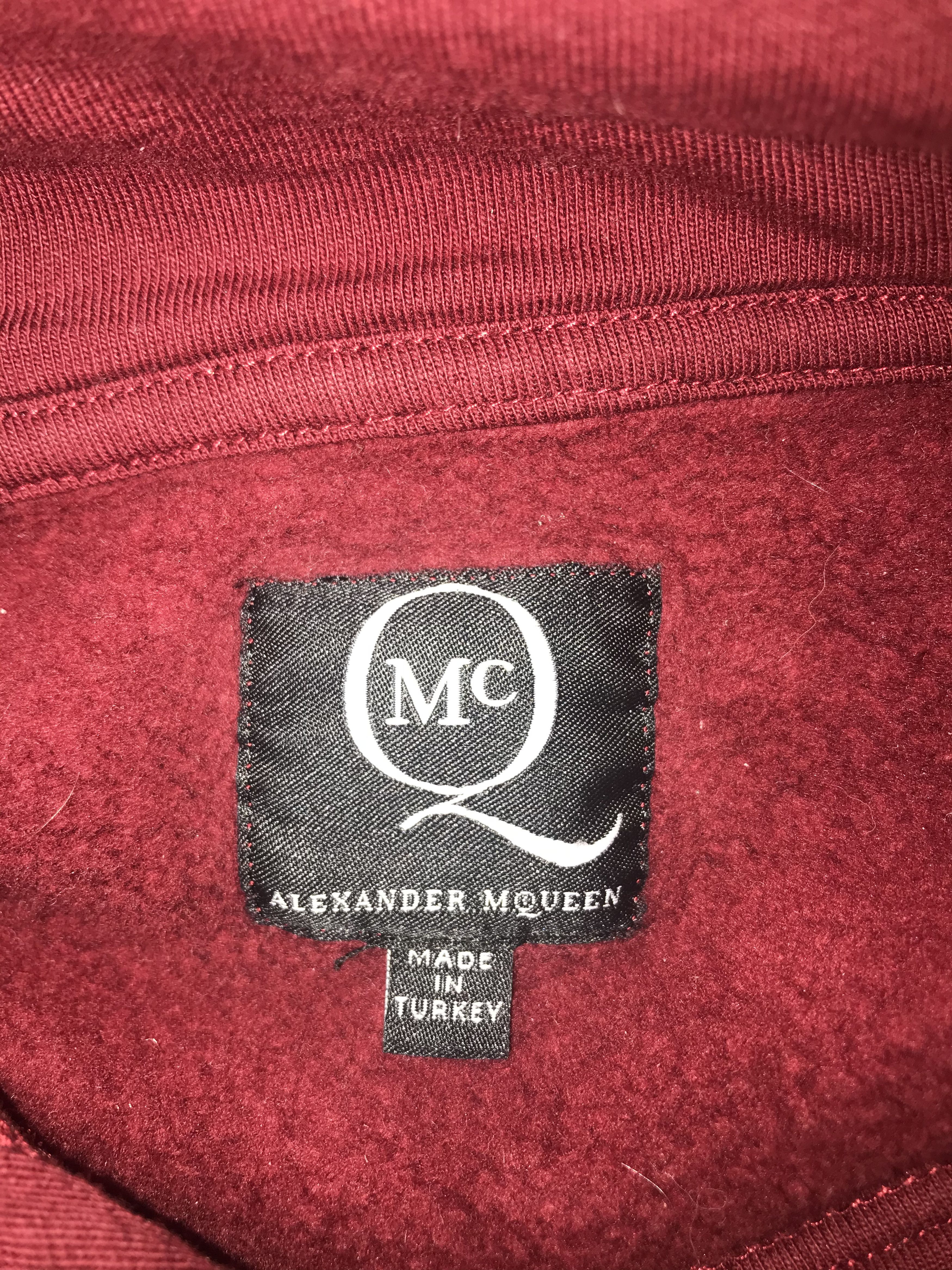 Alexander McQueen Alexander McQueen Big Logo Crimson Hoodie Size US XL / EU 56 / 4 - 7 Thumbnail