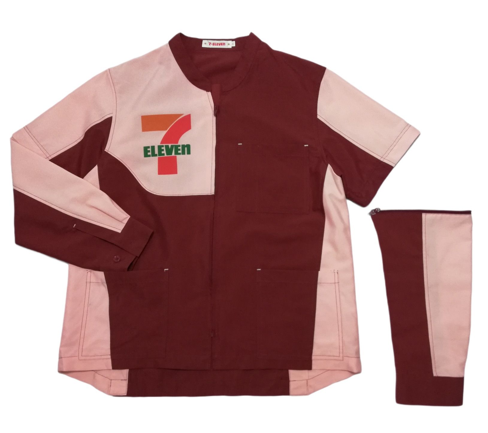 Seven 7 × Vintage 🔥Seven 7 Eleven Big Logo Convertible Zipper Work Shirt Size US M / EU 48-50 / 2 - 2 Thumbnail