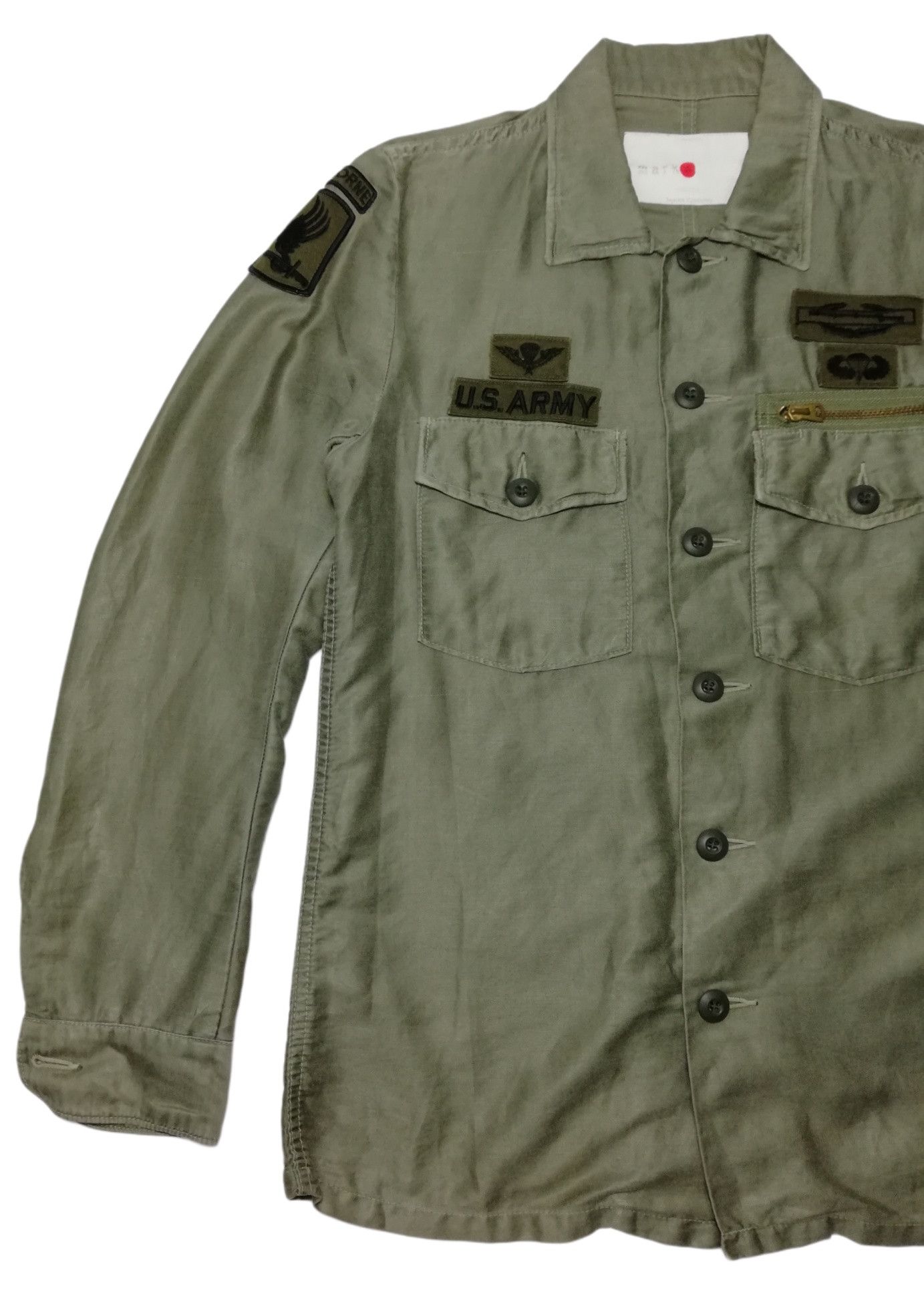 Japanese Brand × Markaware 🔥DOPE Markaware U.S. Army OG-107 Olive Green Fatigue Shirt Size US S / EU 44-46 / 1 - 5 Thumbnail