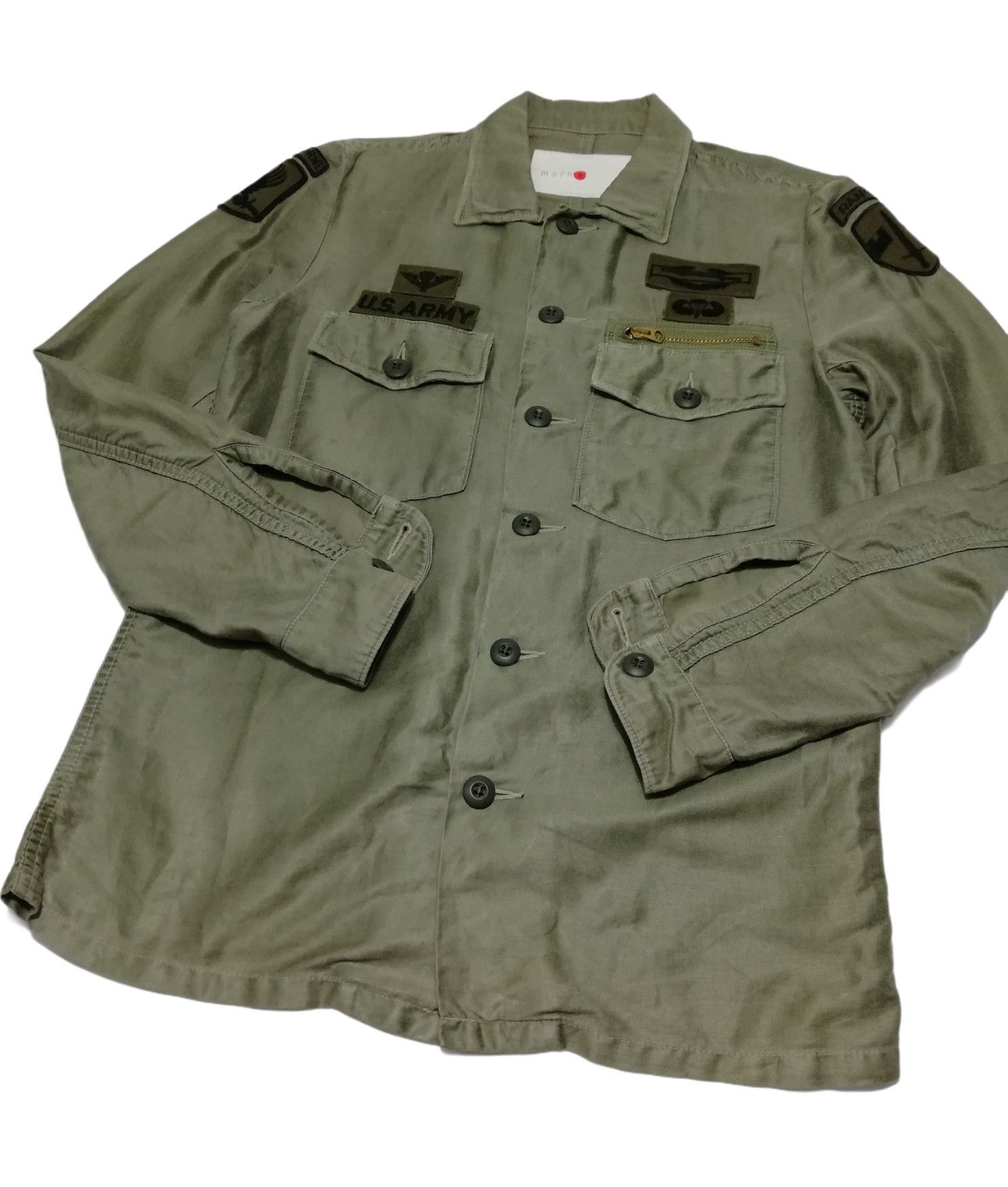 Japanese Brand × Markaware 🔥DOPE Markaware U.S. Army OG-107 Olive Green Fatigue Shirt Size US S / EU 44-46 / 1 - 3 Thumbnail