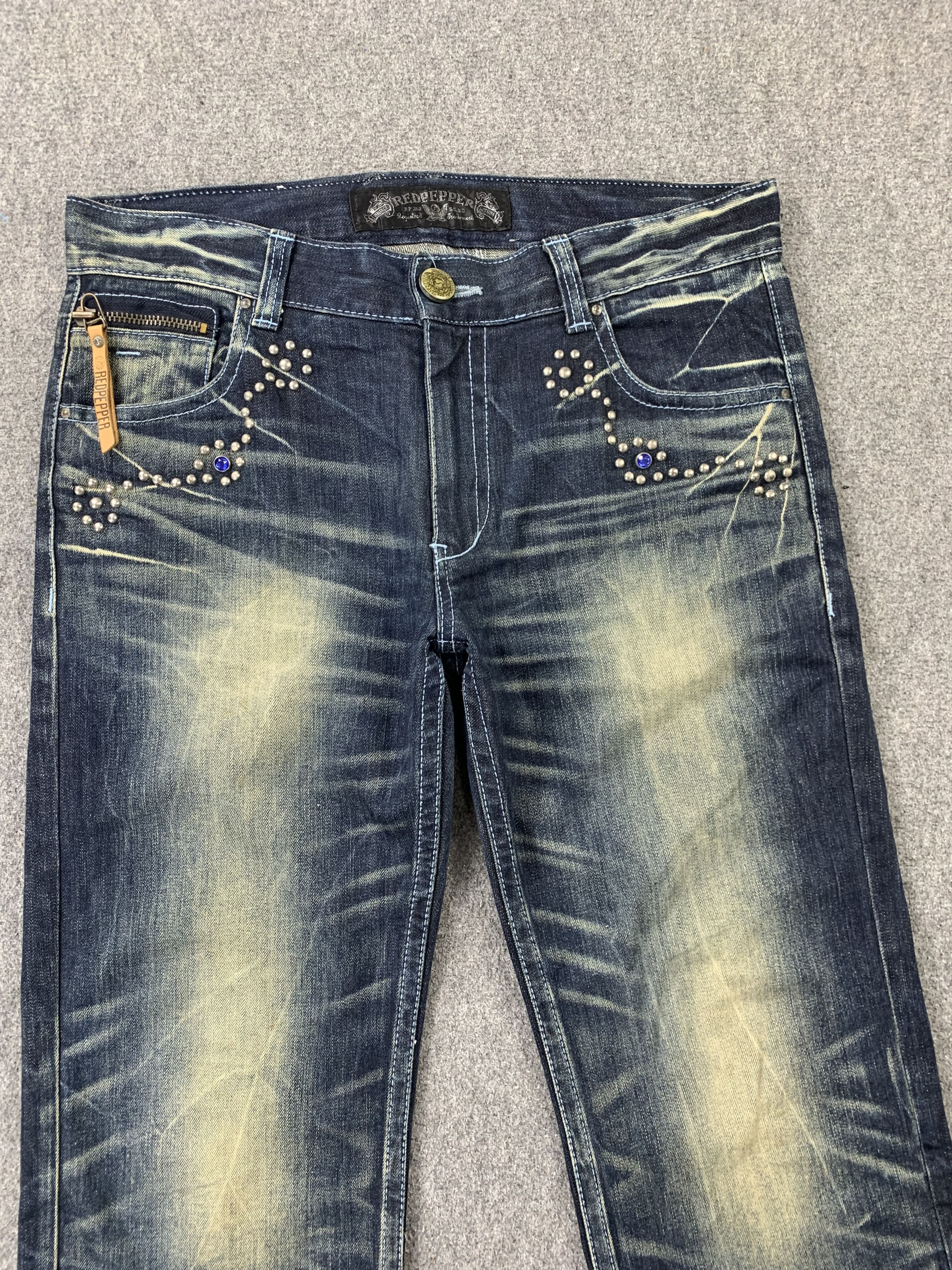 Vintage Vintage Red Pepper Spellout Faded Blue Jeans Size US 36 / EU 52 - 4 Thumbnail