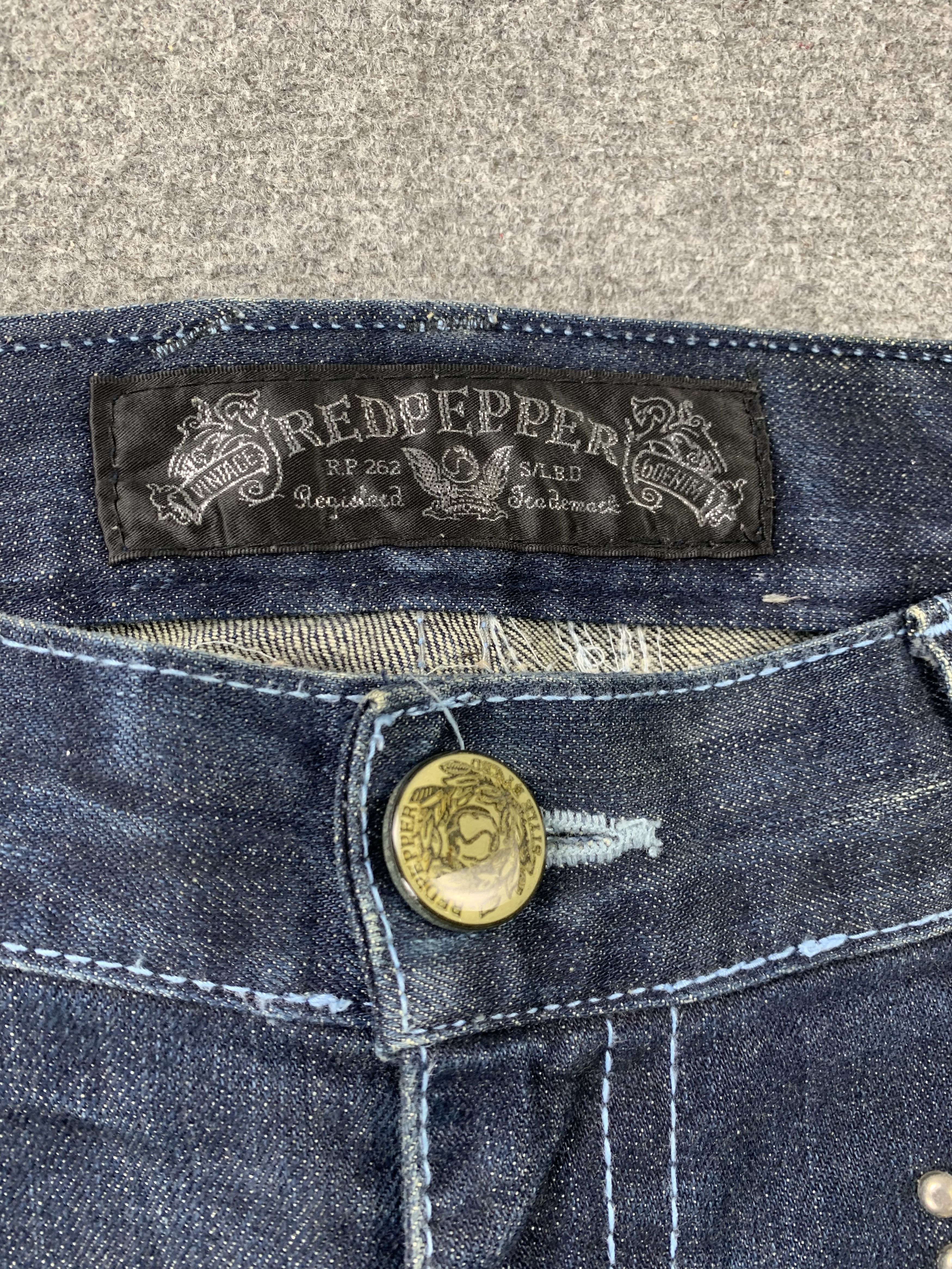 Vintage Vintage Red Pepper Spellout Faded Blue Jeans Size US 36 / EU 52 - 7 Thumbnail