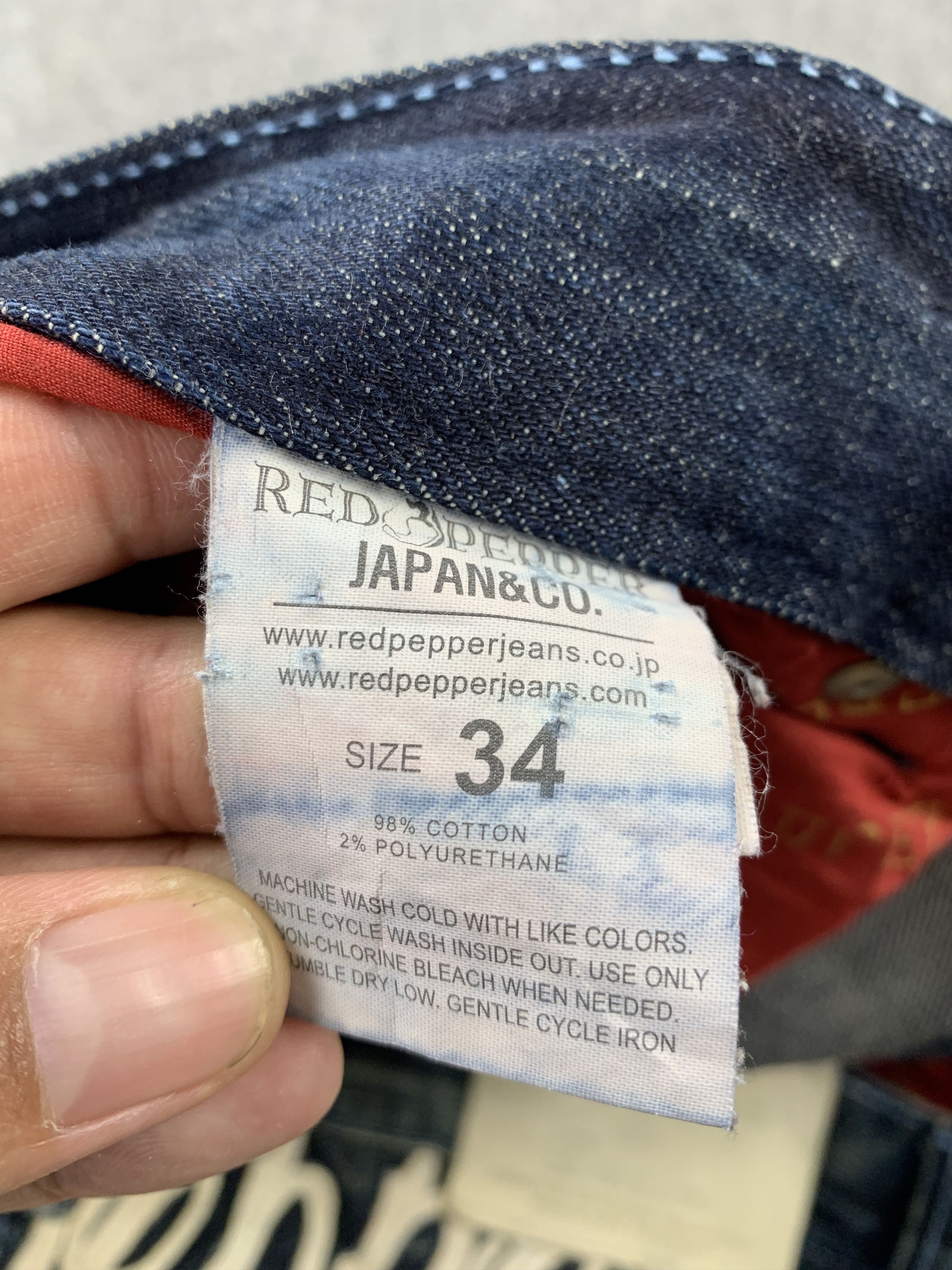 Vintage Vintage Red Pepper Spellout Faded Blue Jeans Size US 36 / EU 52 - 15 Thumbnail
