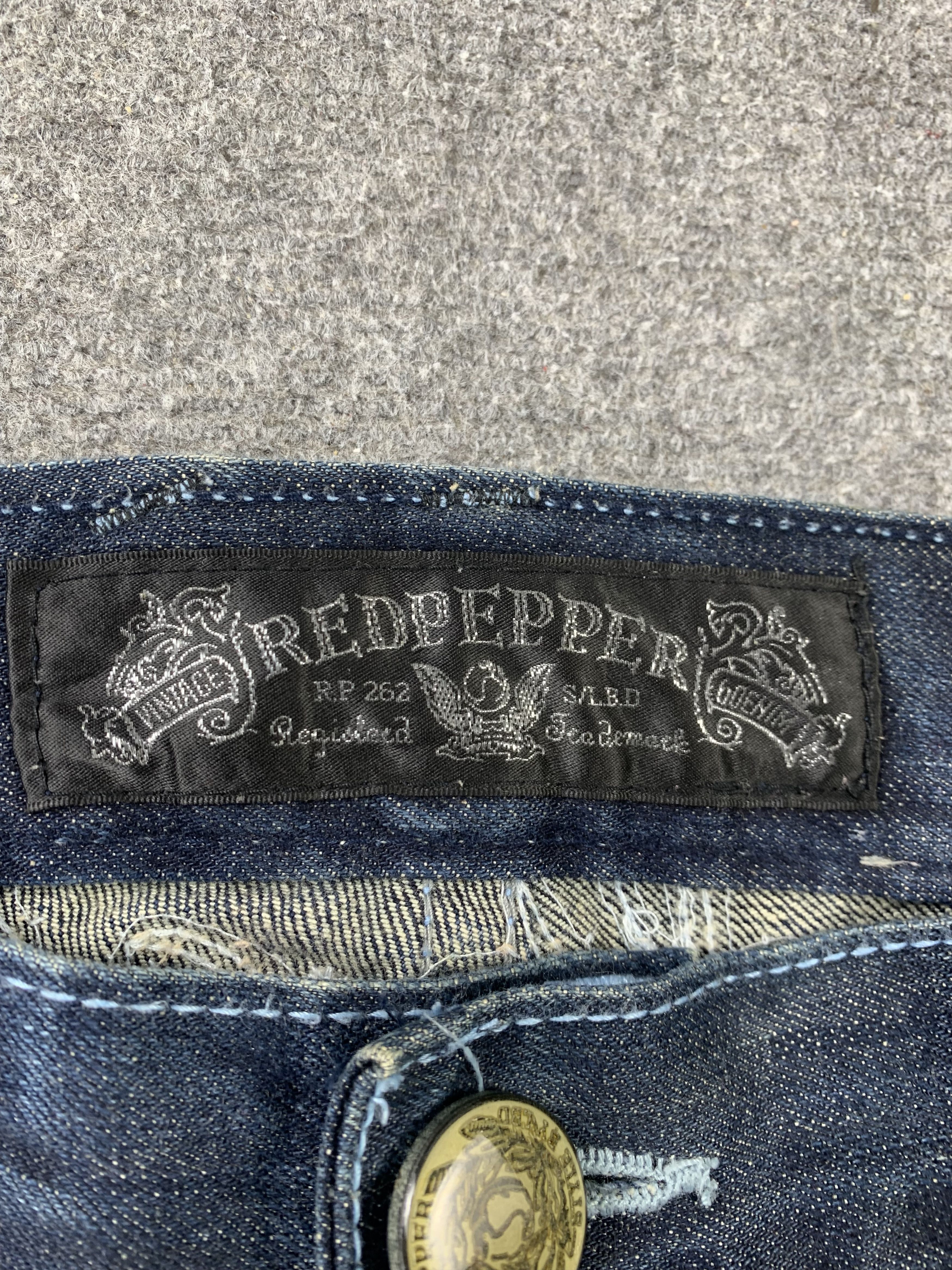 Vintage Vintage Red Pepper Spellout Faded Blue Jeans Size US 36 / EU 52 - 11 Thumbnail